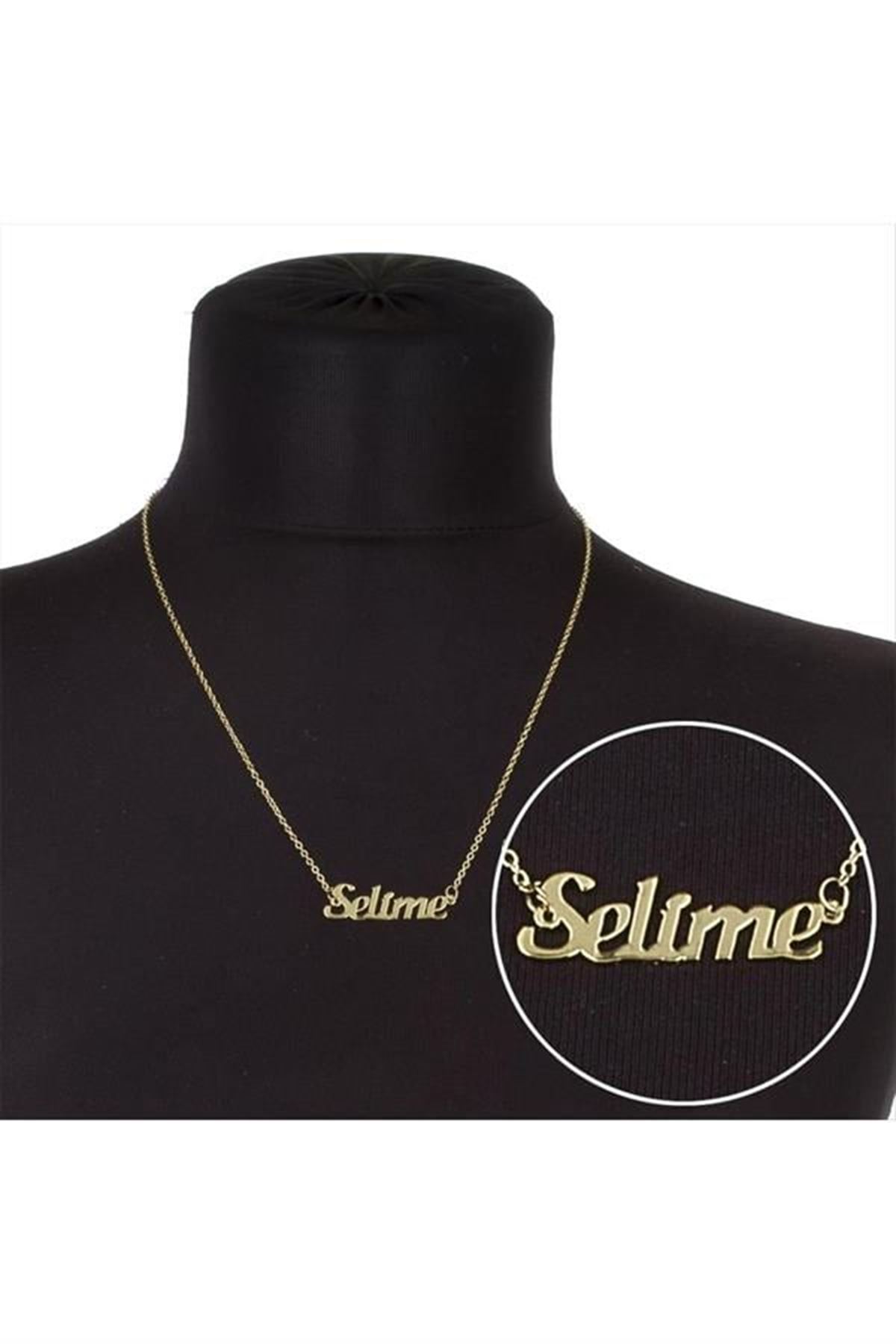 Selime İsimli Kolye (Kişiye Özel) - Sarı