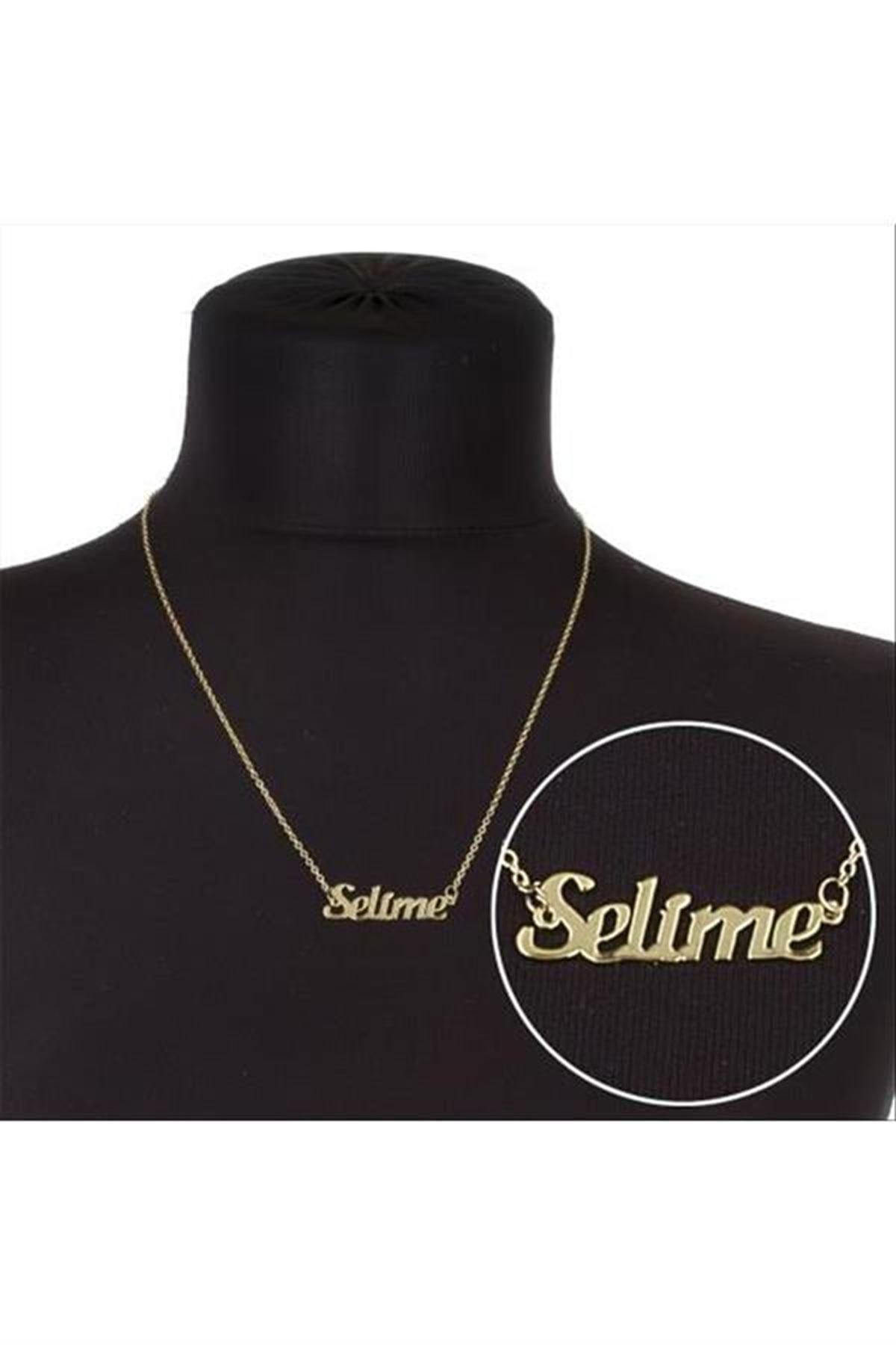 Selime İsimli Kolye (Kişiye Özel) - Sarı