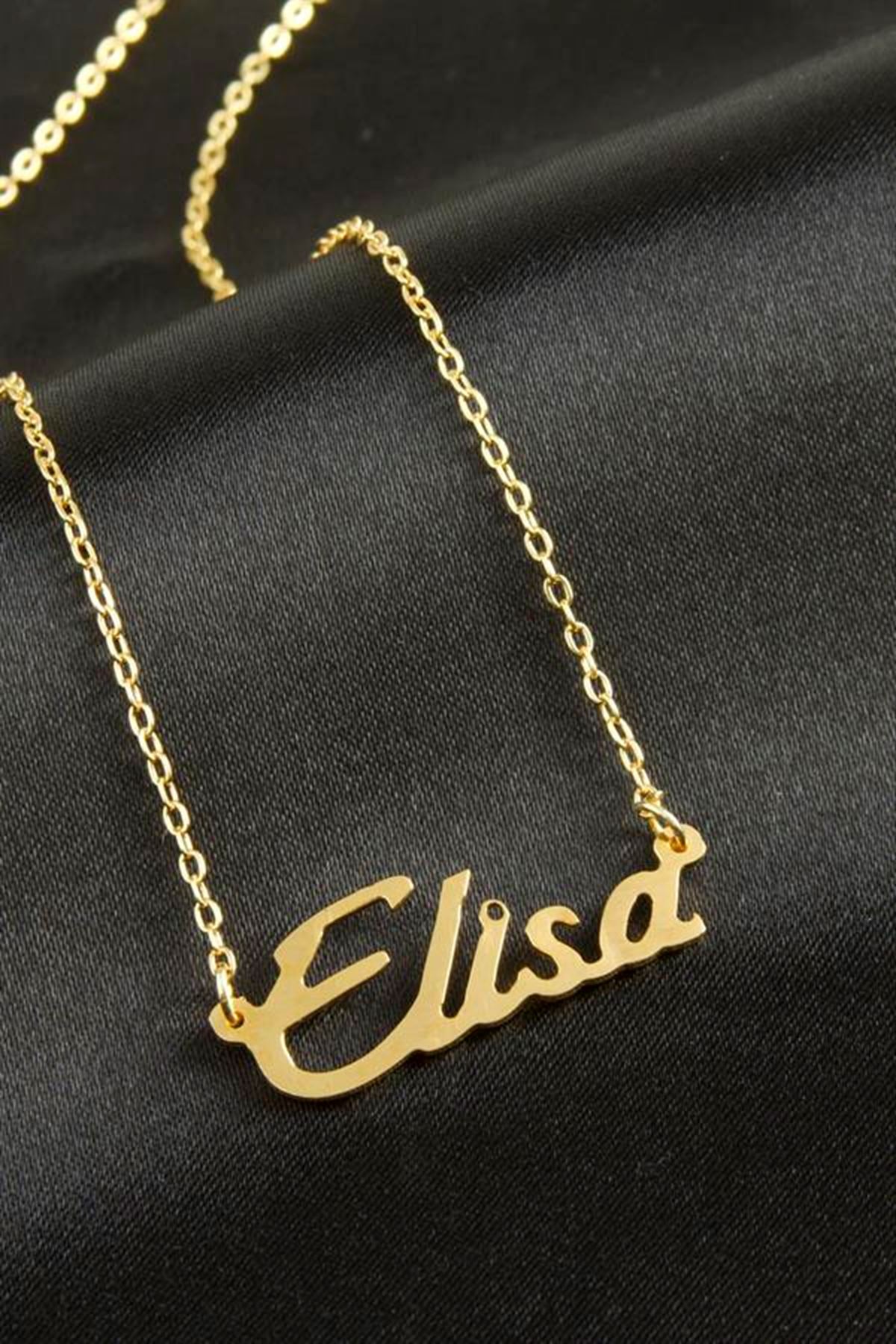 Elisa İsimli Kolye (Kişiye Özel) - Sarı