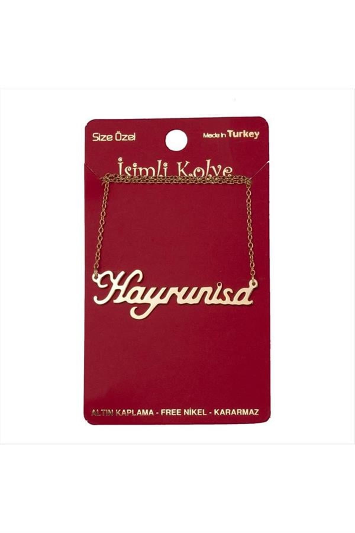 Hayrunisa İsimli Kolye (Kişiye Özel) - Sarı