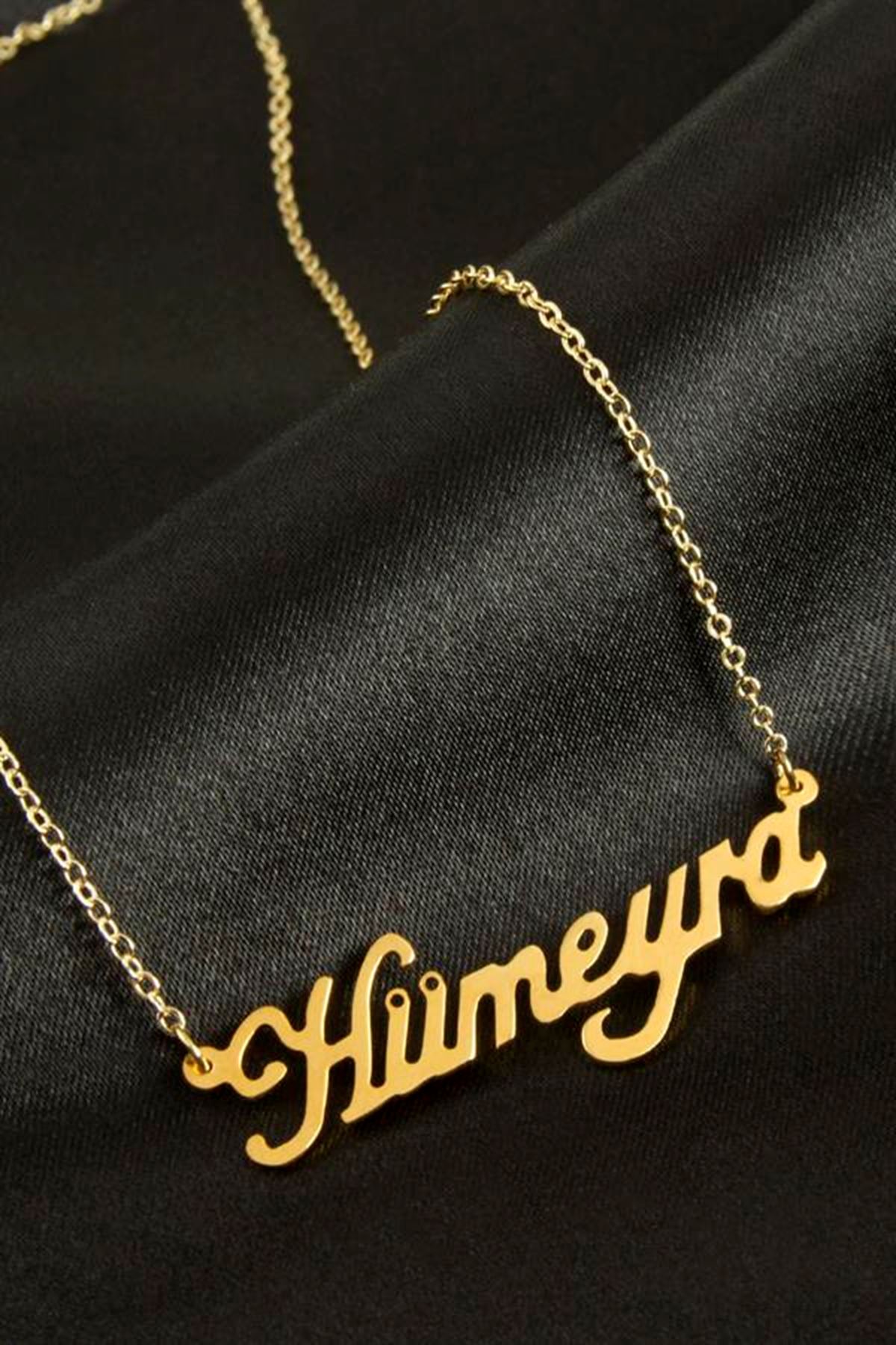 Hümeyra İsimli Kolye (Kişiye Özel) - Sarı