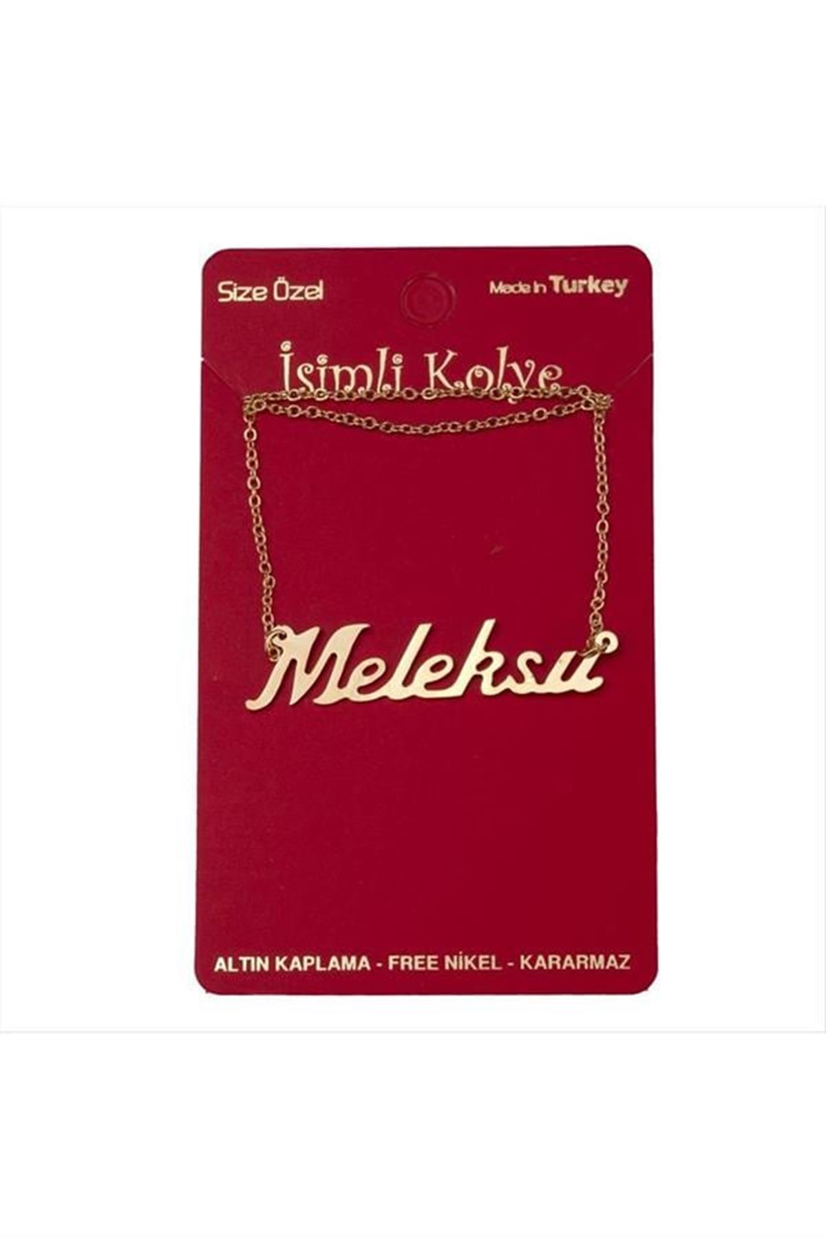 Meleksu İsimli Kolye (Kişiye Özel) - Sarı