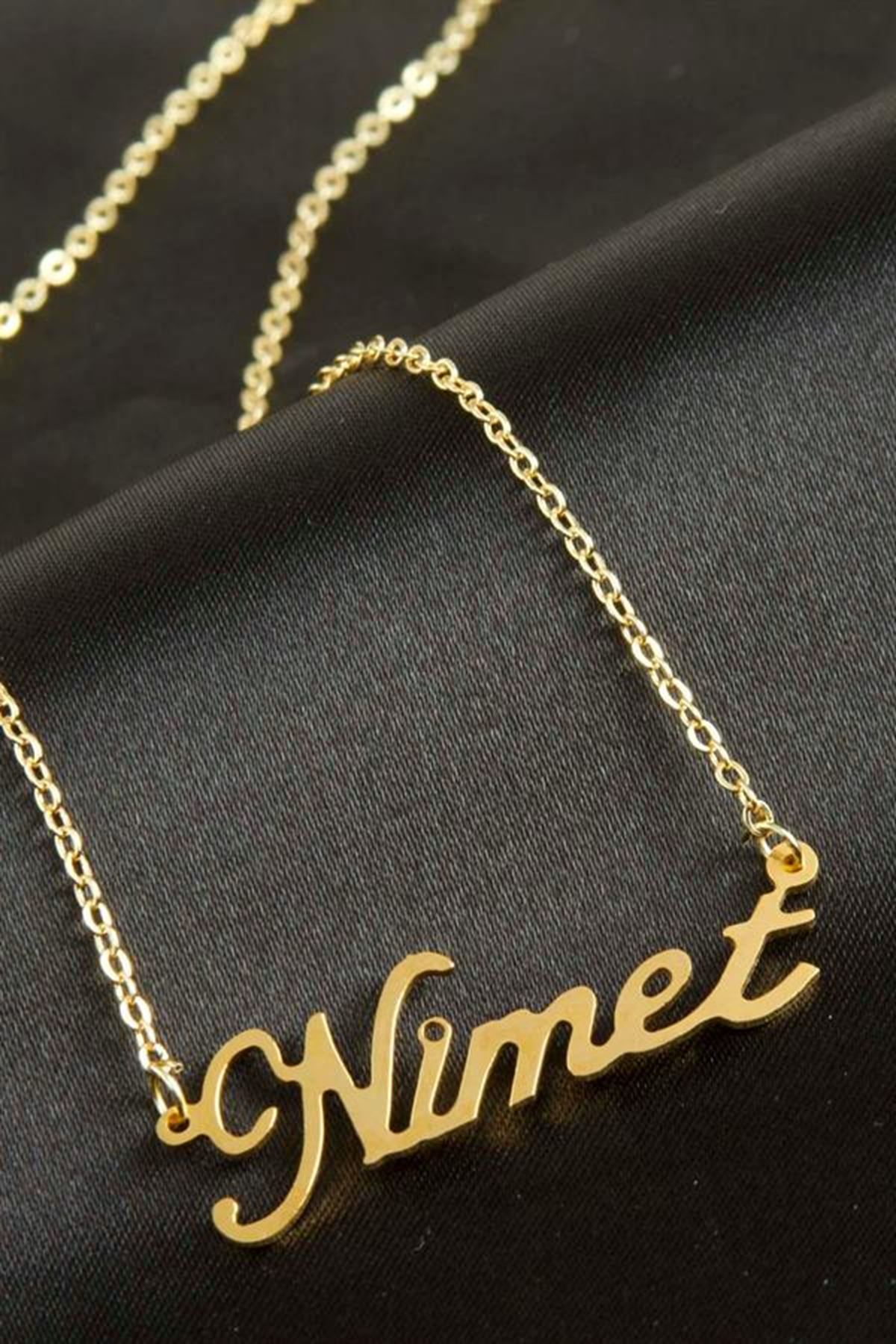 Nimet İsimli Kolye (Kişiye Özel) - Sarı