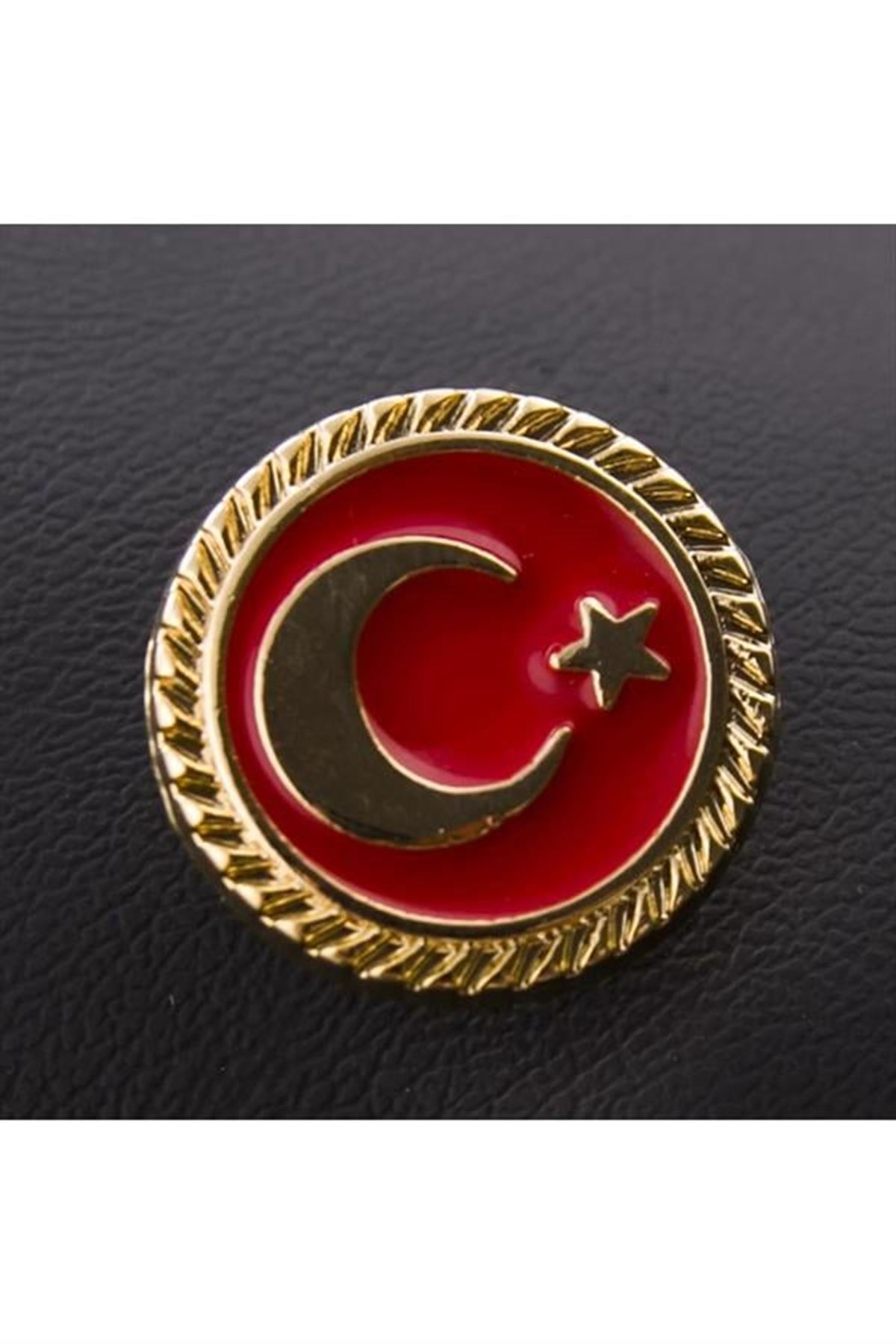 Ay Yıldız Yaka Rozet - Gümüş Rengi