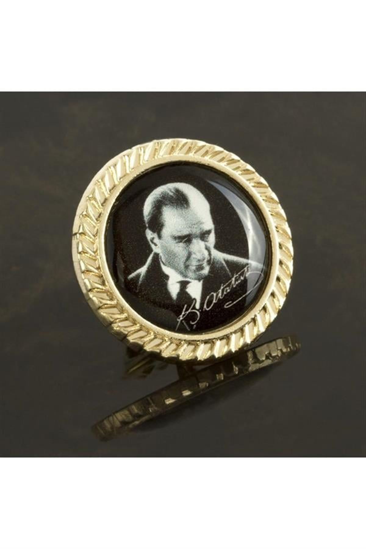 Atatürk Yaka Rozet - Sarı