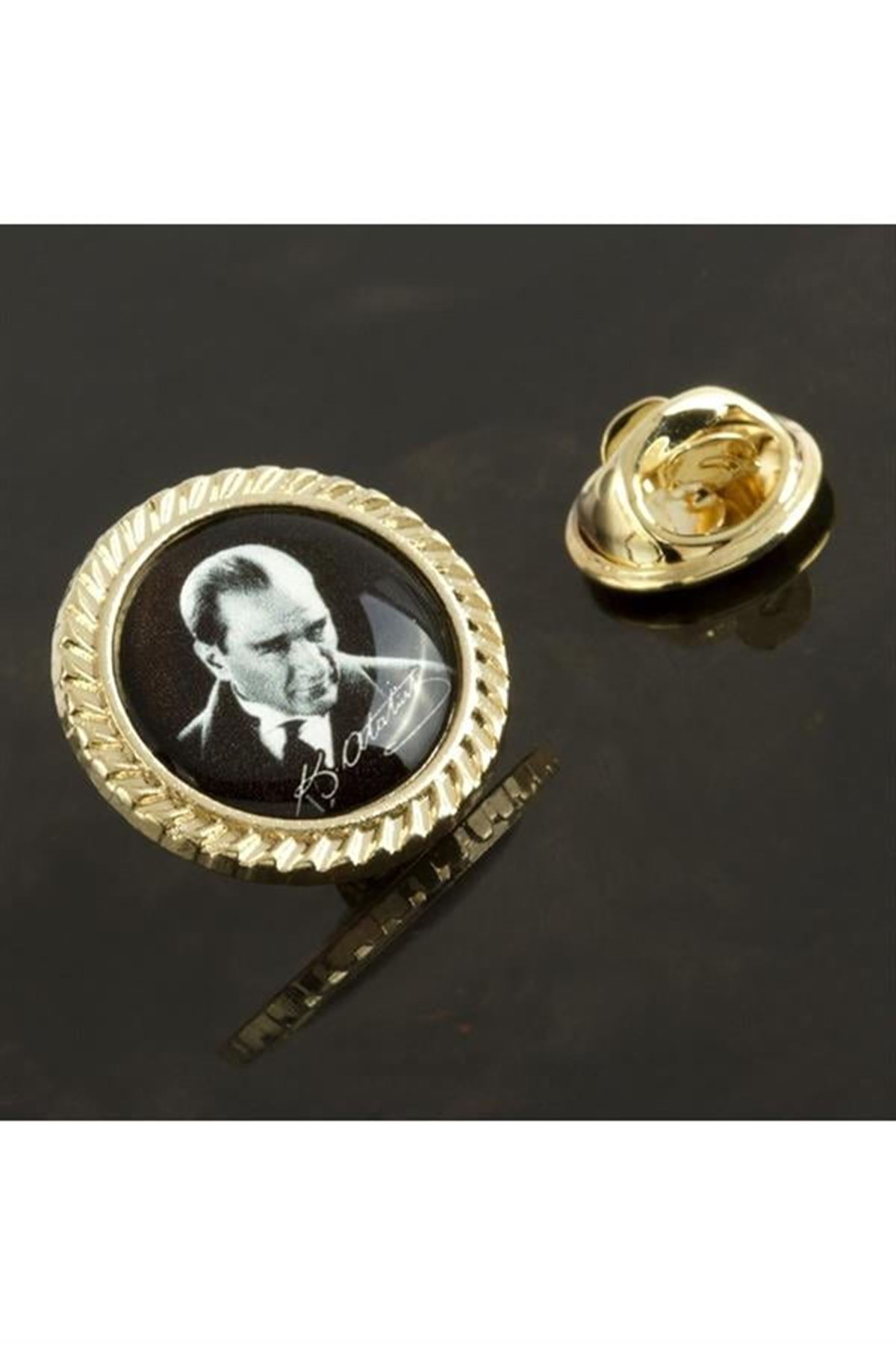 Atatürk Yaka Rozet - Sarı