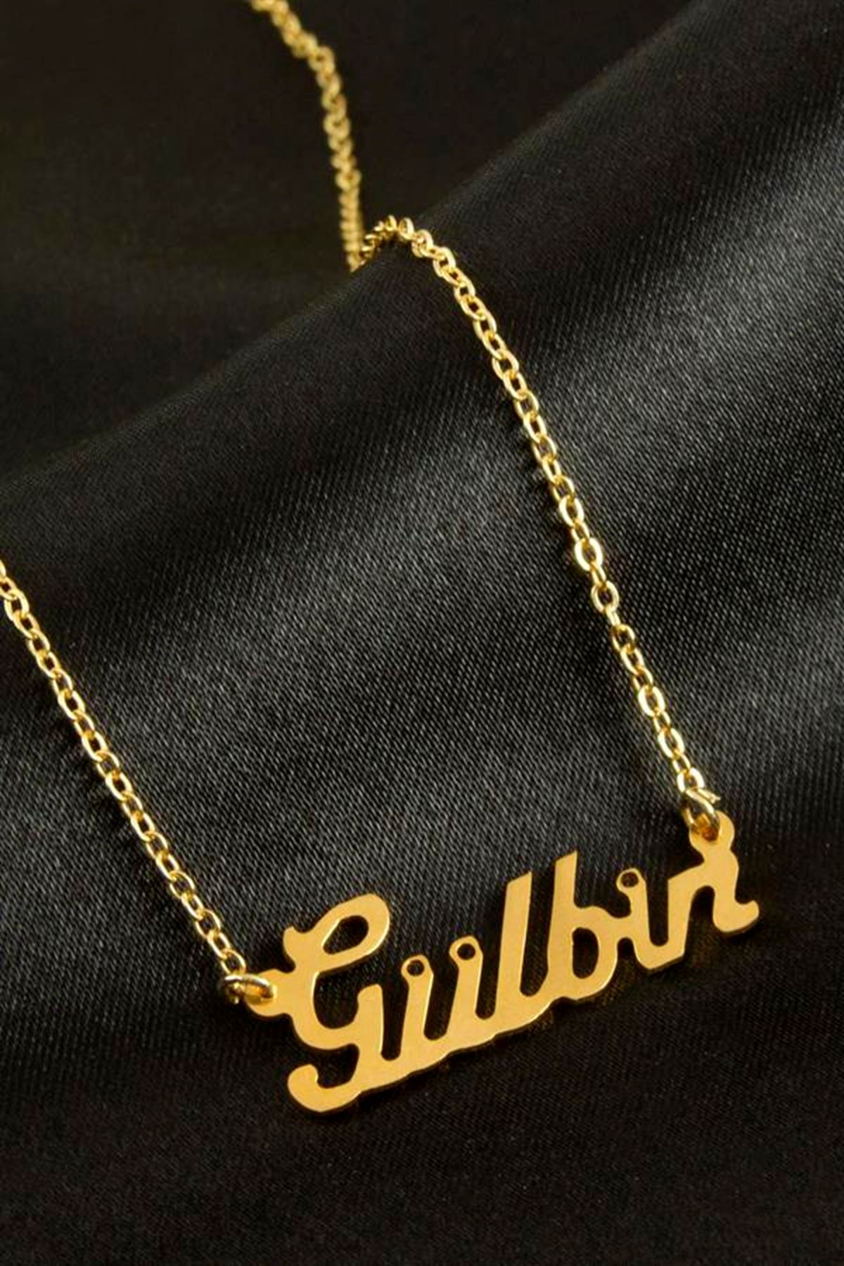Gülbin İsimli Kolye (Kişiye Özel) - Sarı