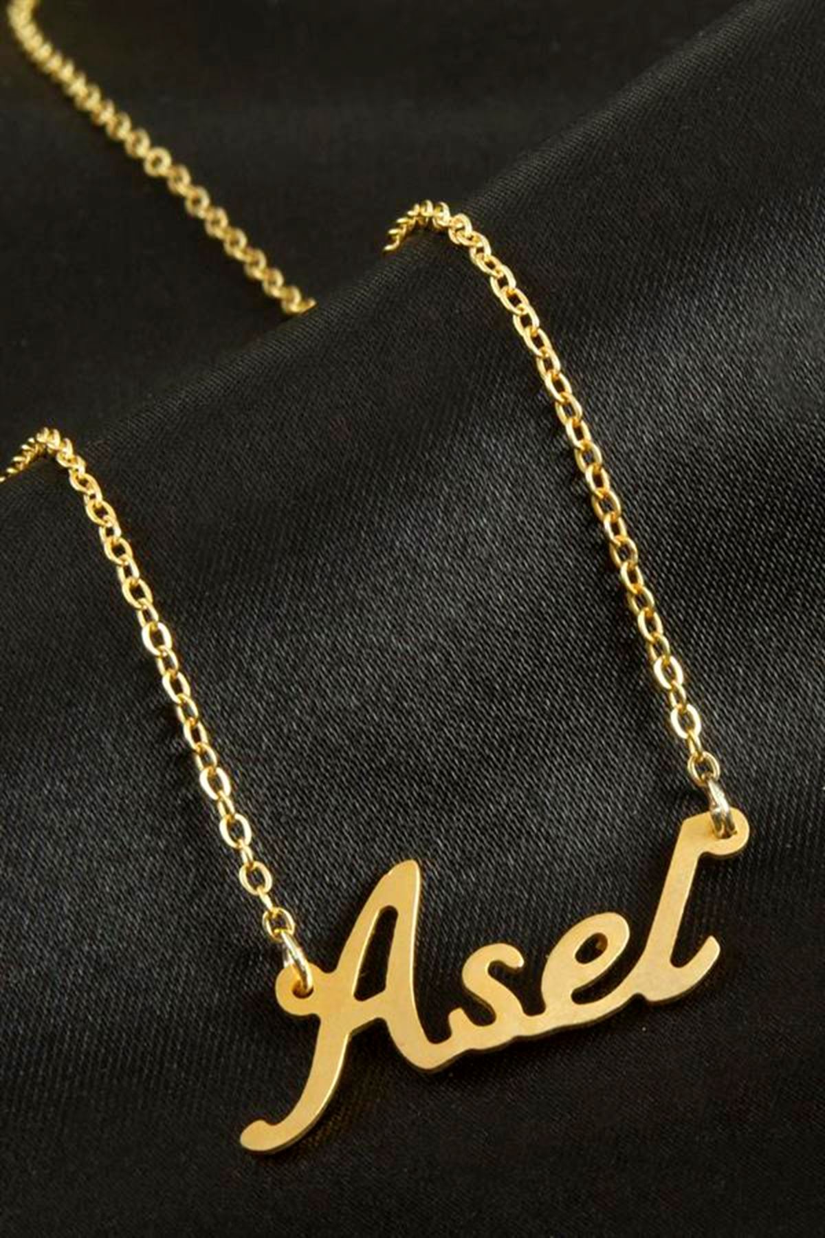 Asel İsimli Kolye (Kişiye Özel) - Sarı