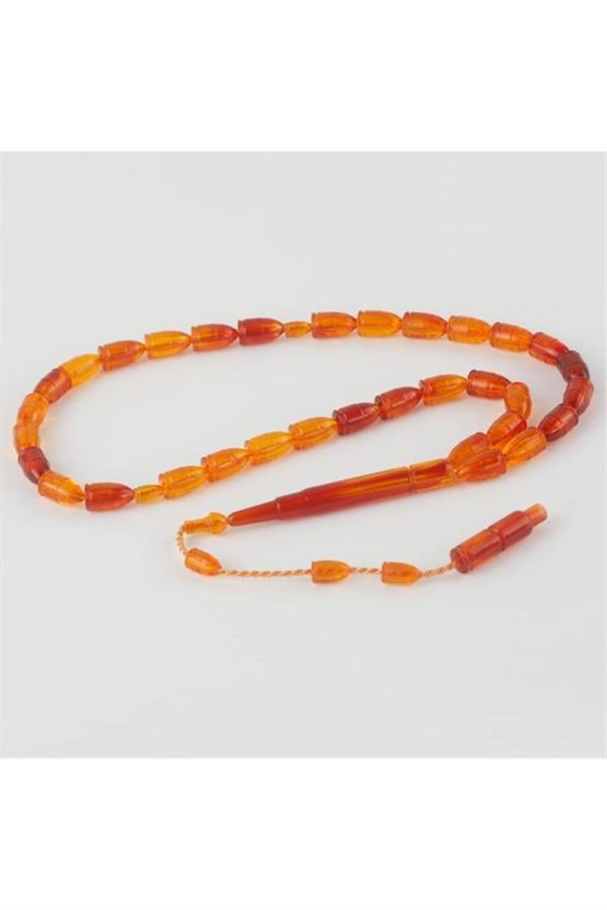 Mermi Figürlü Plastik Tesbih 6*10 mm - Sarı-1