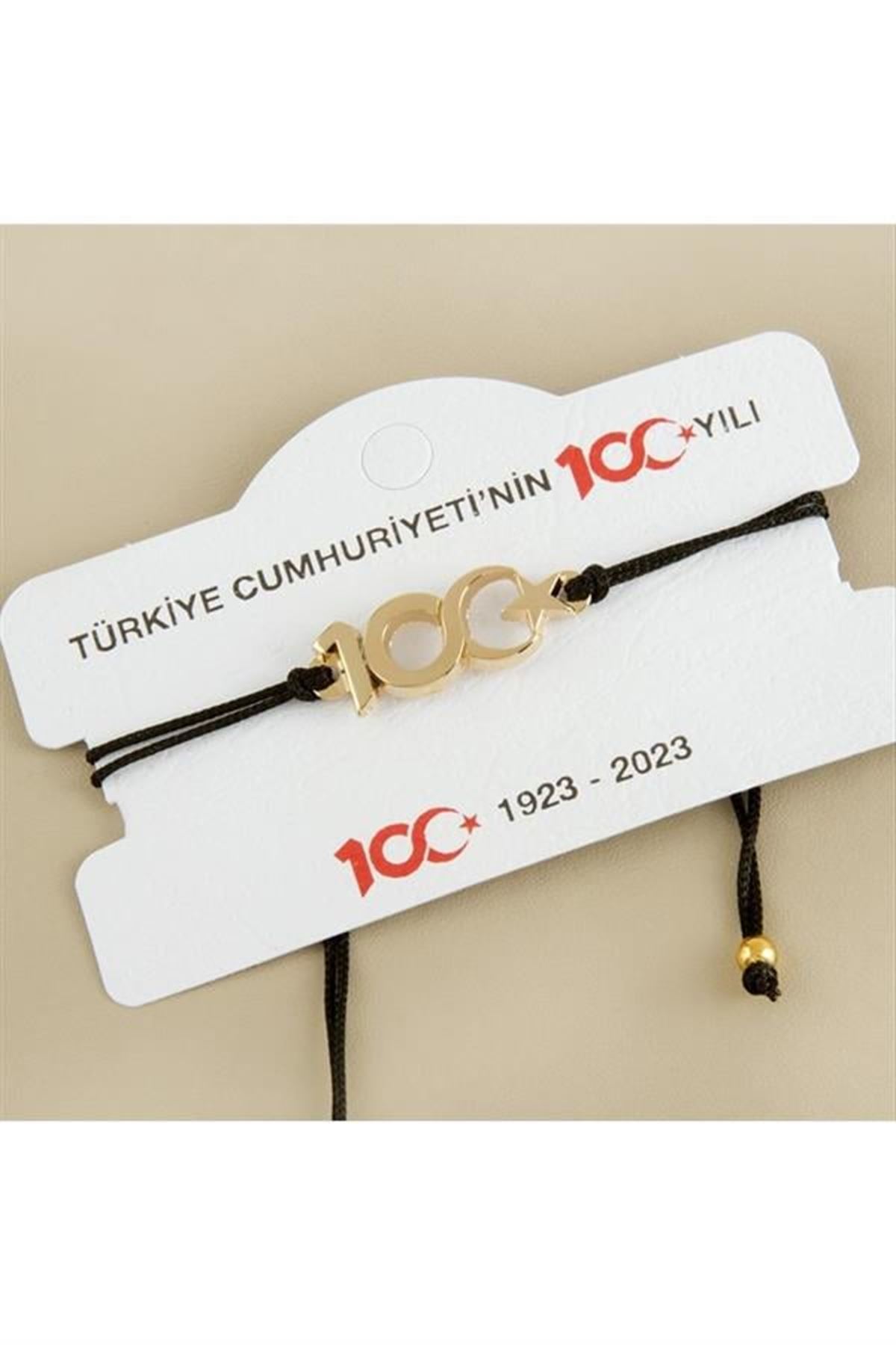Cumhuriyetin 100. Yılına Özel Bileklik - Sarı