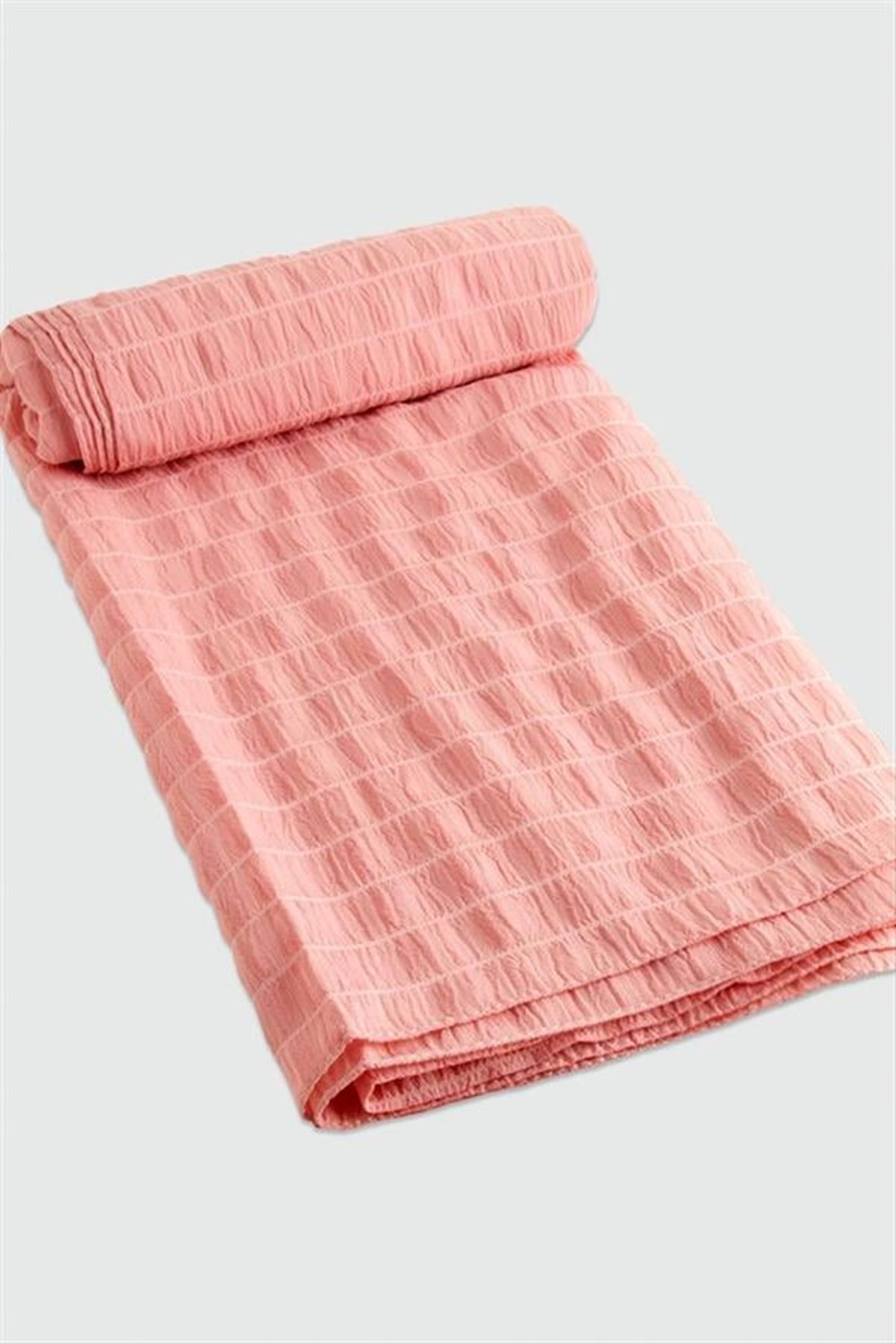Çizgili Desenli Şal - Pembe