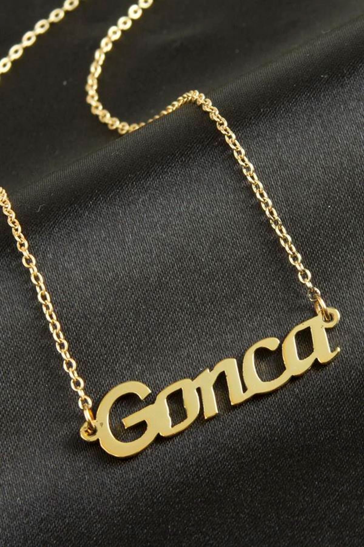 Gonca isimli kolye (Kişiye Özel) - Sarı