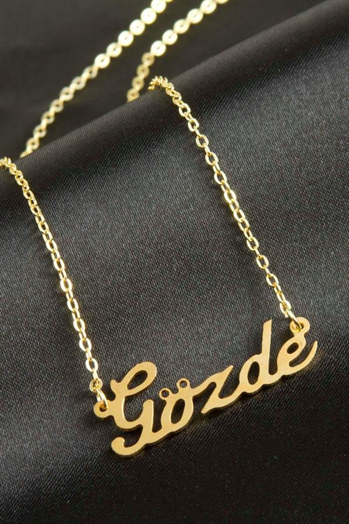 Gözde isimli kolye (Kişiye Özel) - Sarı