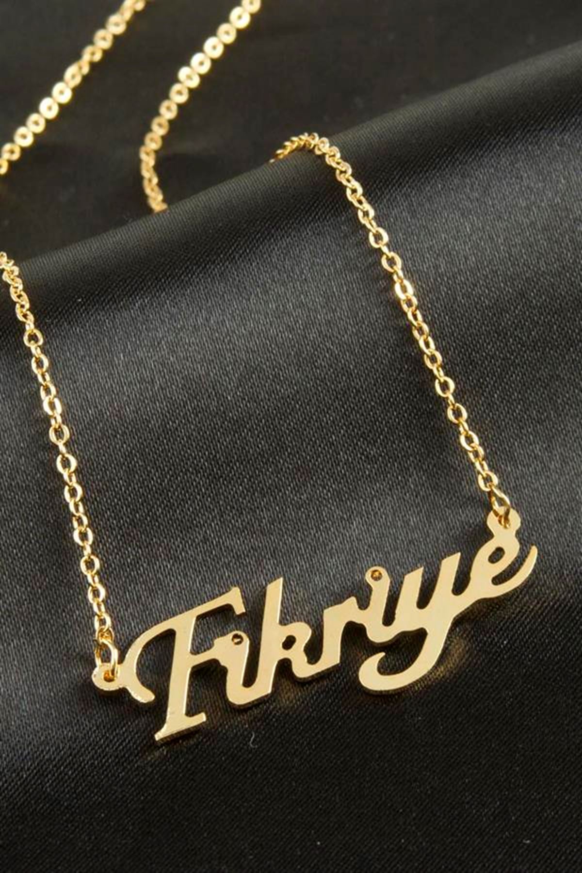 Fikriye isimli kolye (Kişiye Özel) - Sarı
