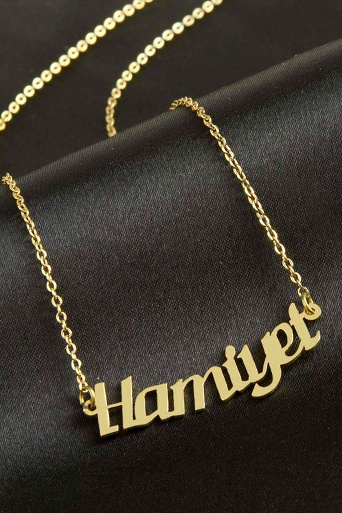 Hamiyet isimli kolye (Kişiye Özel) - Sarı