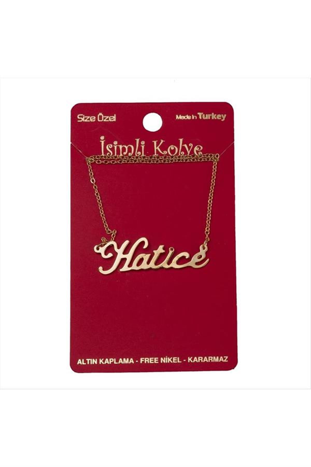 Hatice isimli kolye (Kişiye Özel) - Sarı