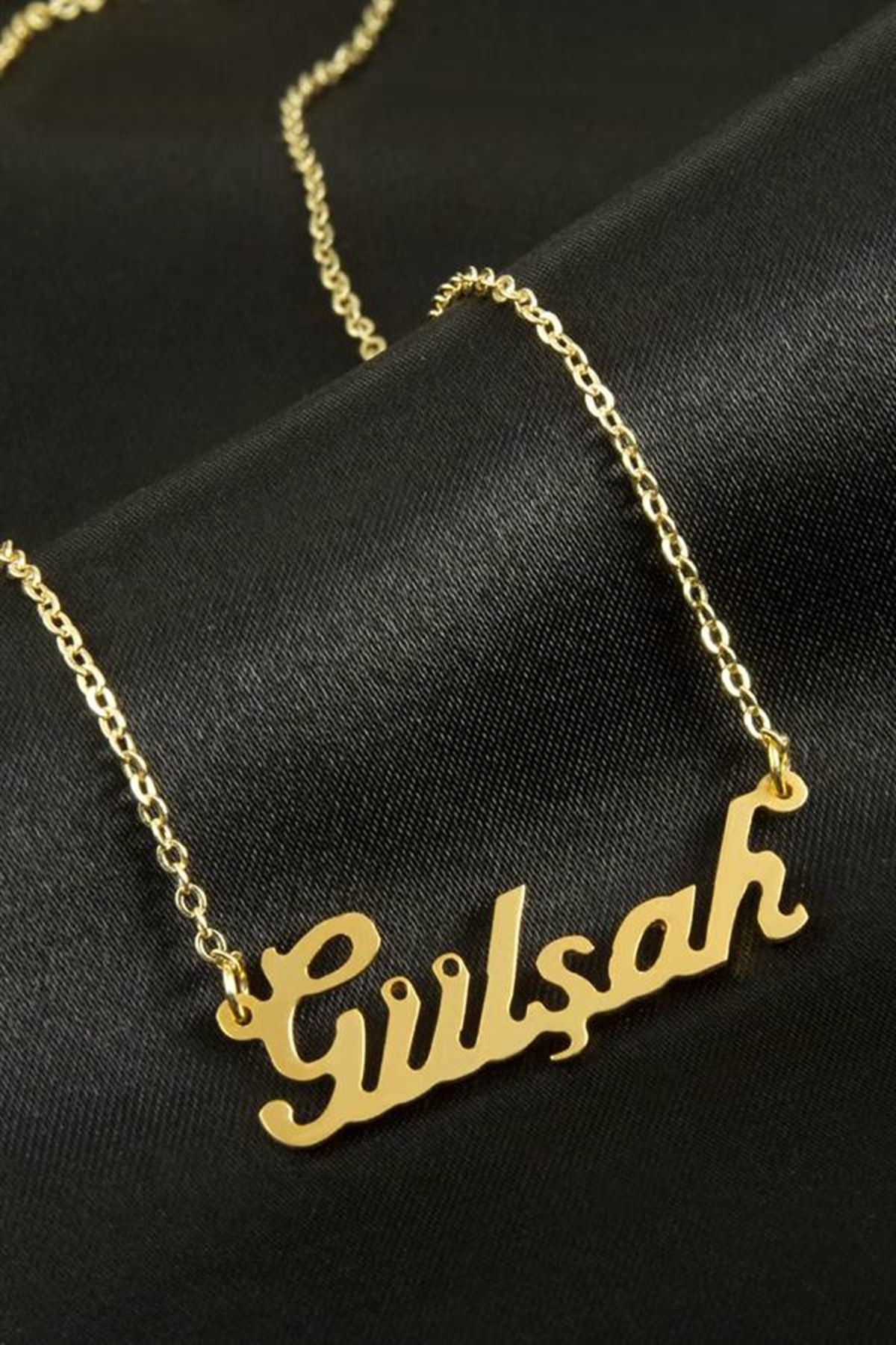 Gülşah isimli kolye (Kişiye Özel) - Sarı