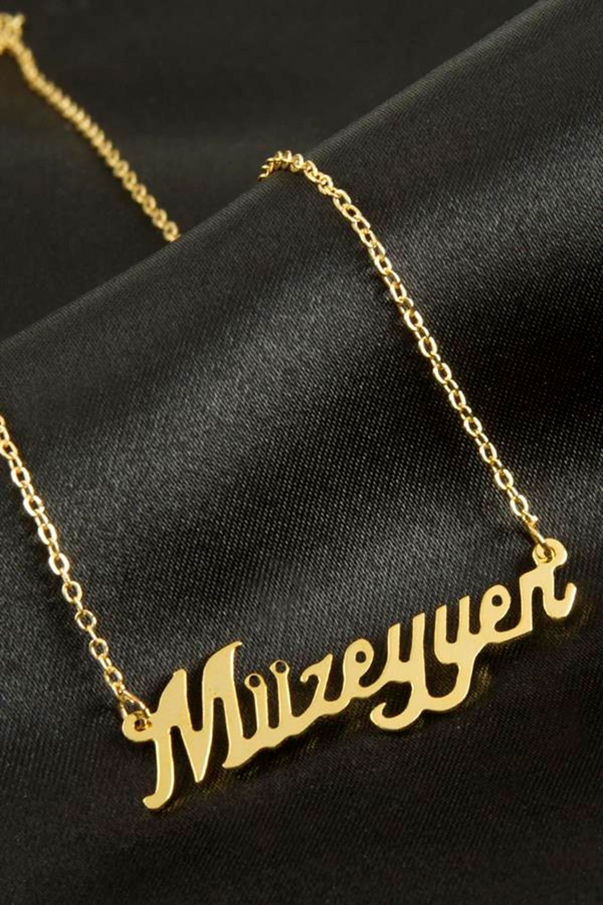 Müzeyyen isimli kolye (Kişiye Özel) - Sarı