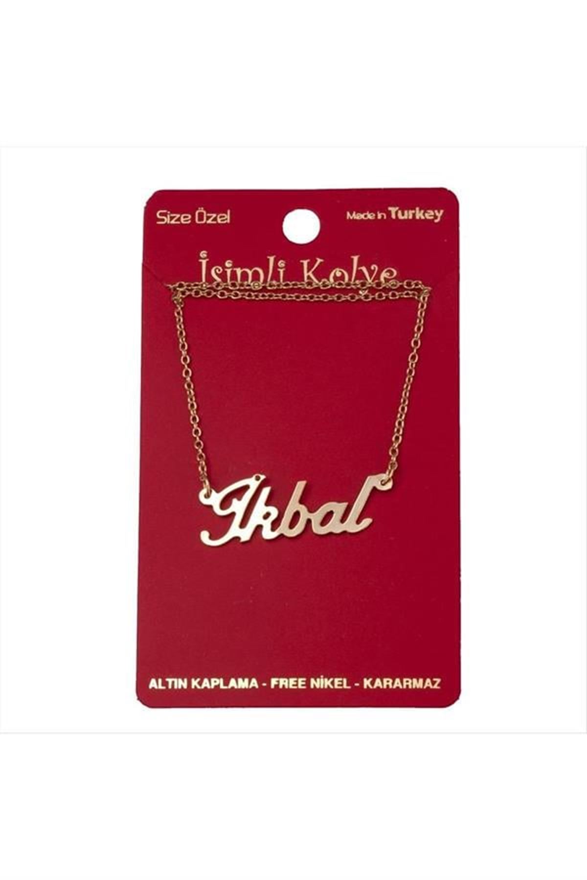 İkbal isimli kolye (Kişiye Özel) - Sarı