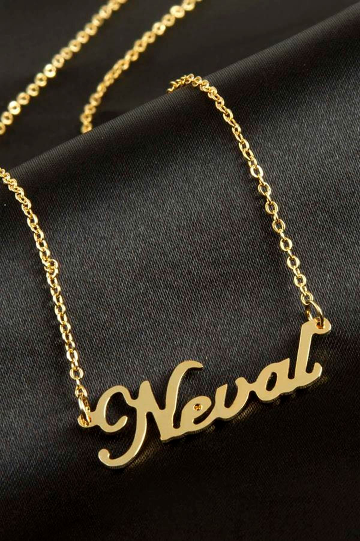 Neval isimli kolye (Kişiye Özel) - Sarı