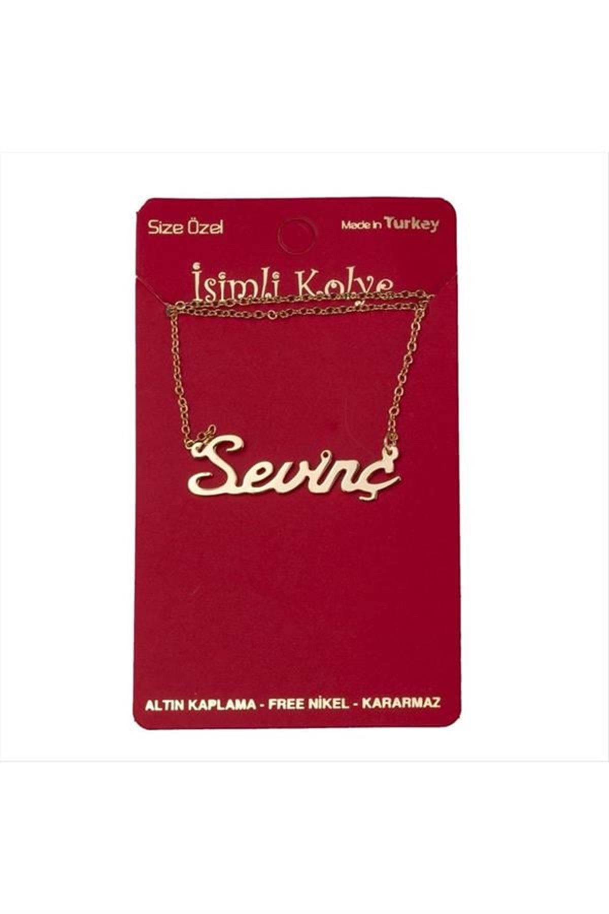 Sevinç isimli kolye (Kişiye Özel) - Sarı
