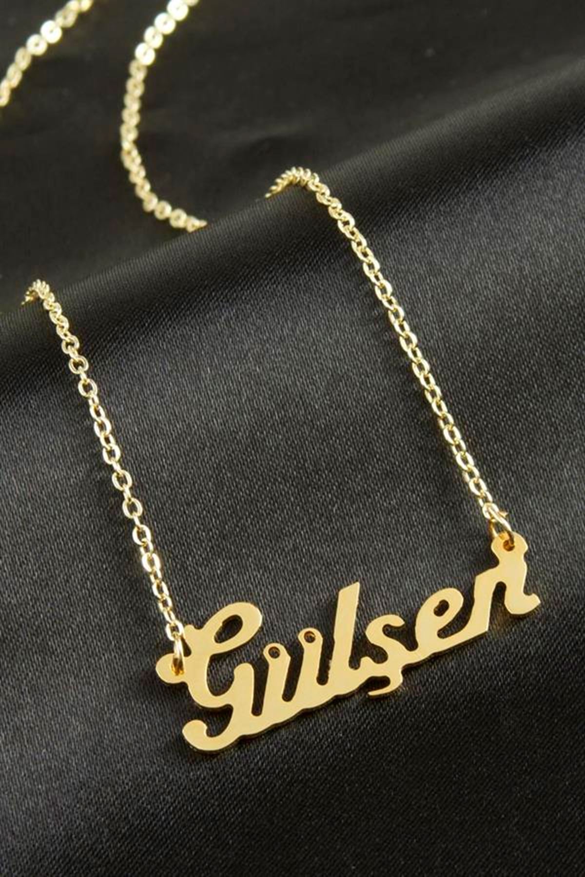 Gülşen isimli kolye (Kişiye Özel) - Sarı