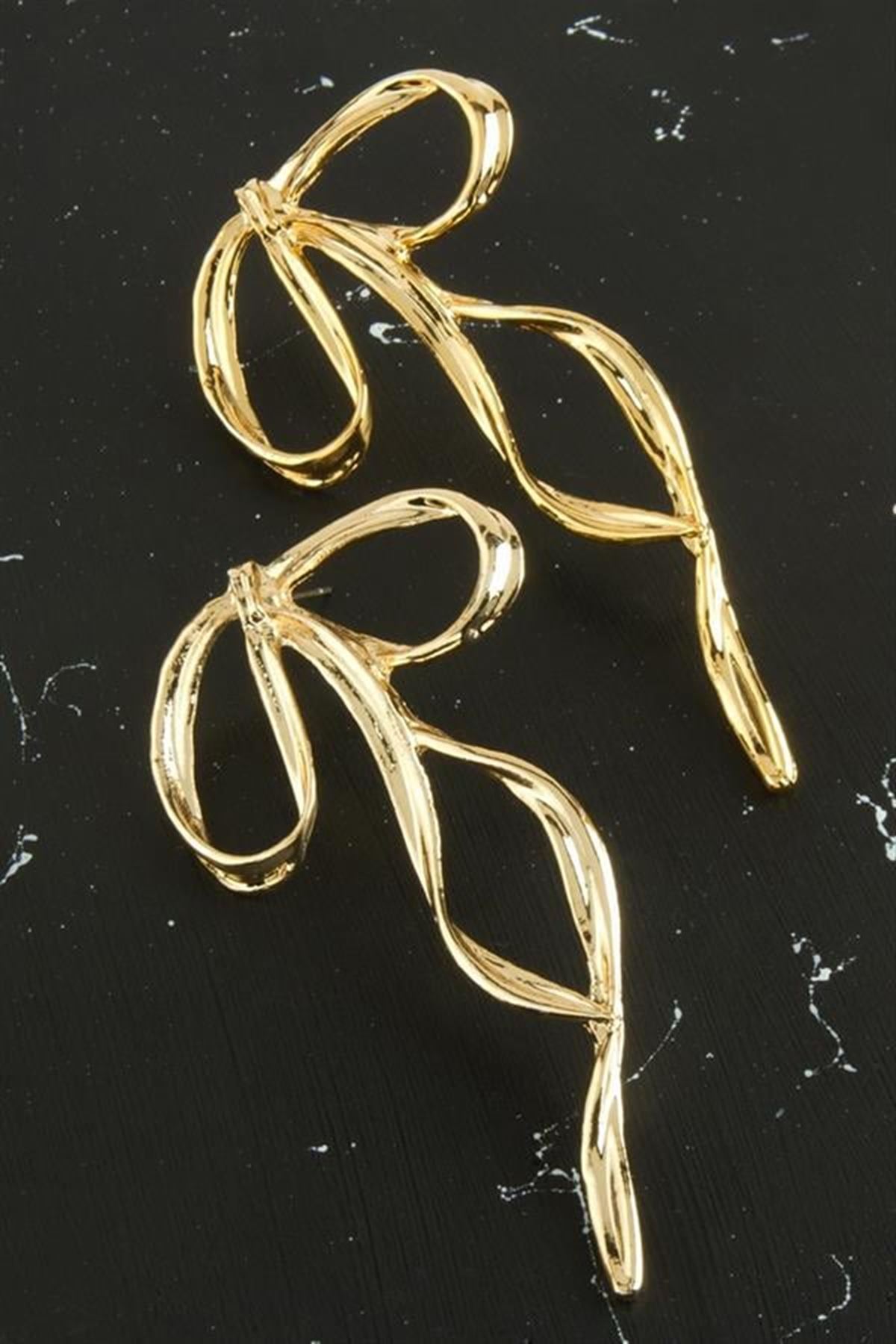 Fiyong Yeni Sezon Metal Küpe - Sarı