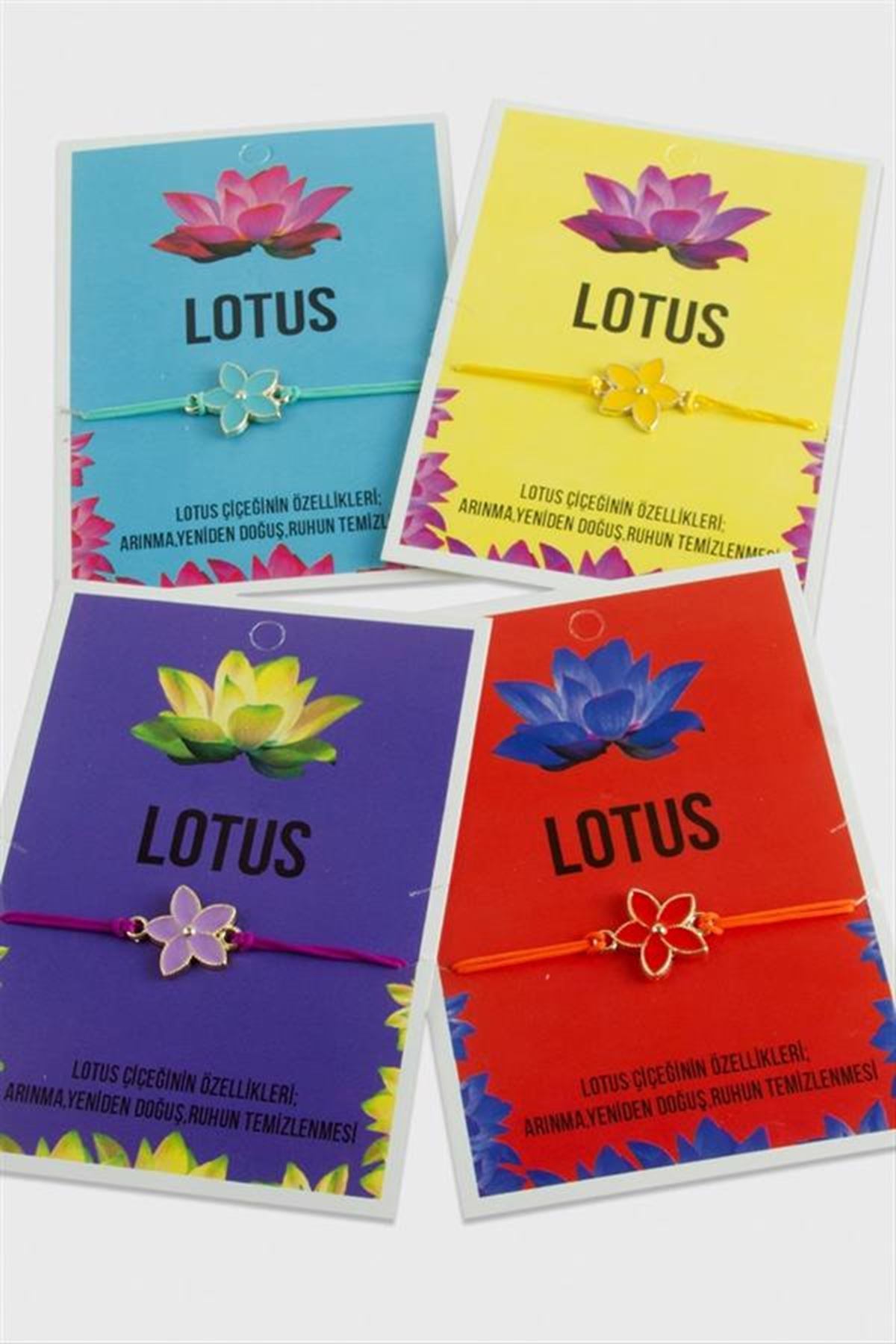 Lotus Karakteri İp Bileklik - Karışık Renk 1