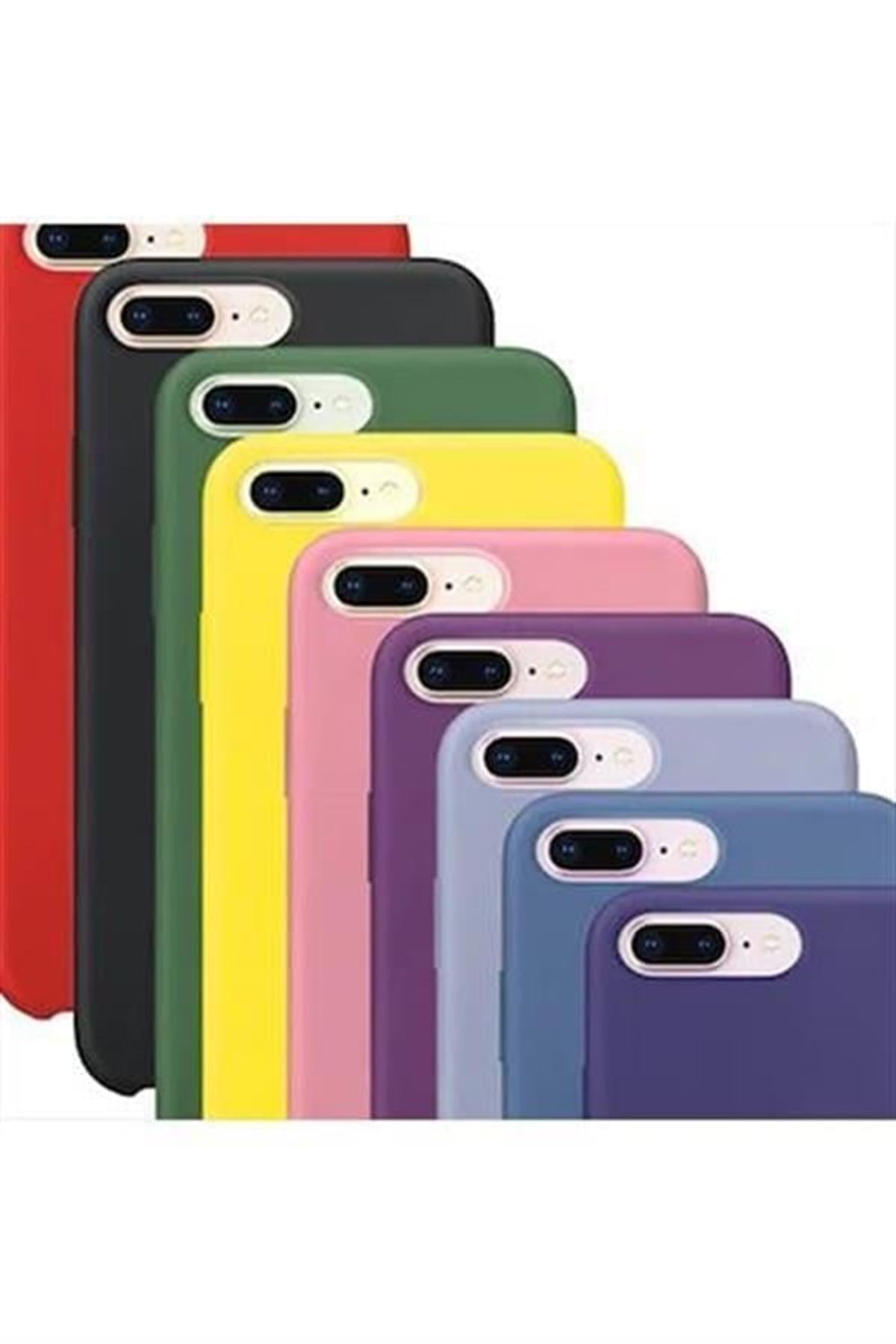 iPhone 7/8 Plus Kadife Kaplı Lüx Lansman Silikon Kılıf - Pembe