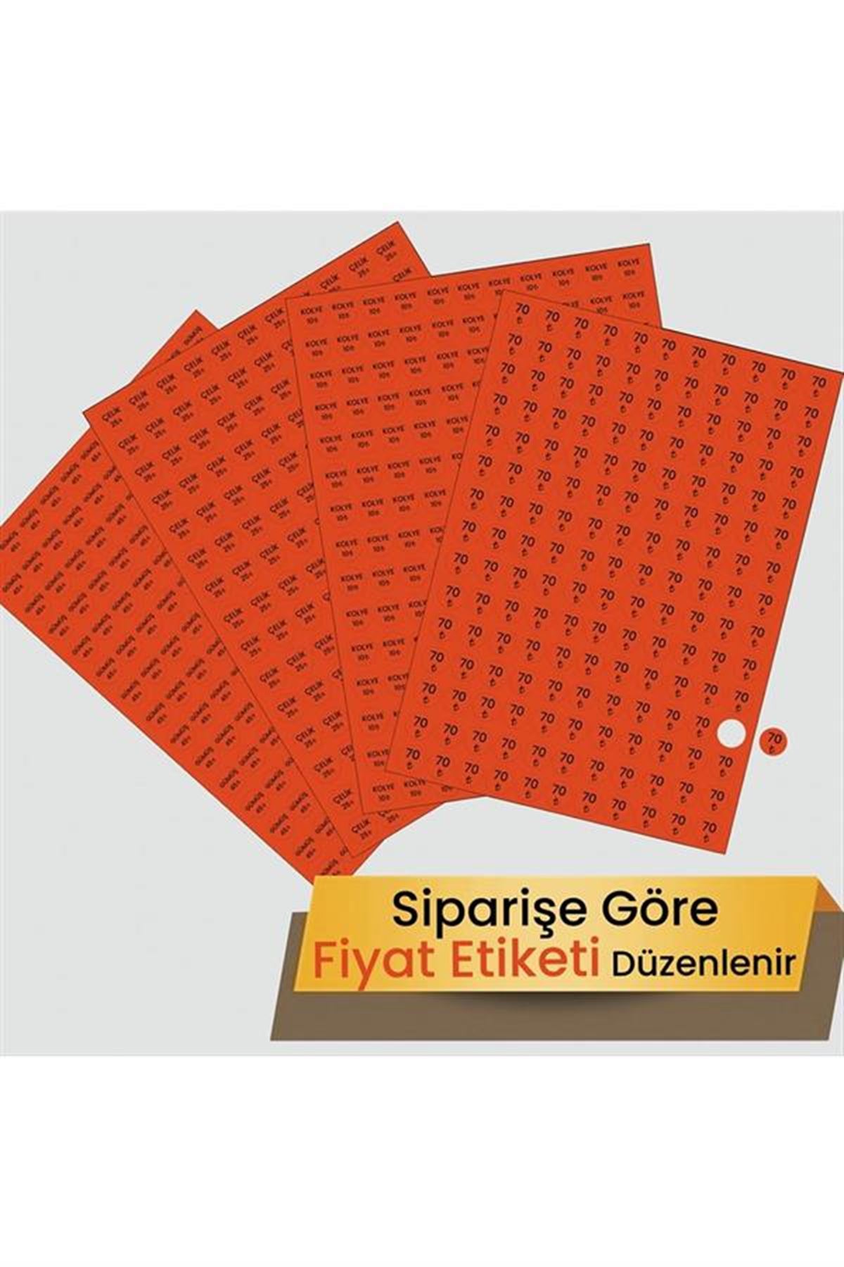 Fiyat Etiketi 165 Adet 15 mm - Turuncu