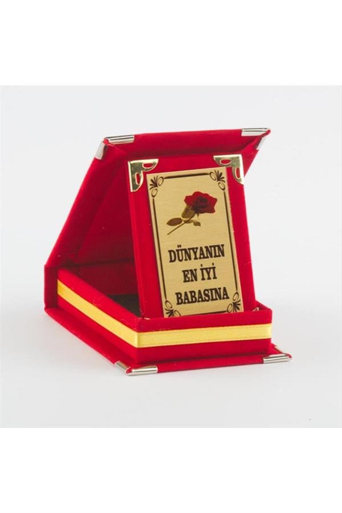 Dünyanın En İyi Babasına Plaketi - Kırmızı