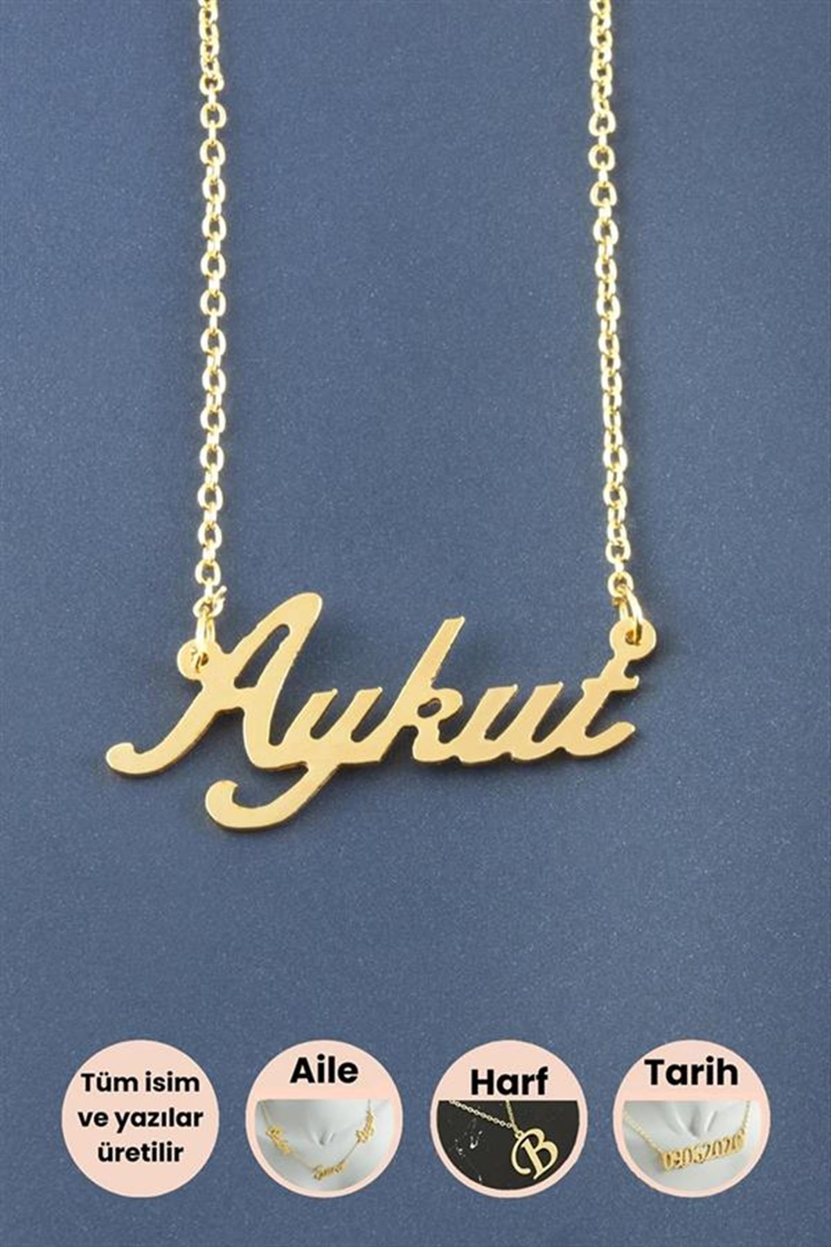 Aykut İsimli Kolye - Sarı