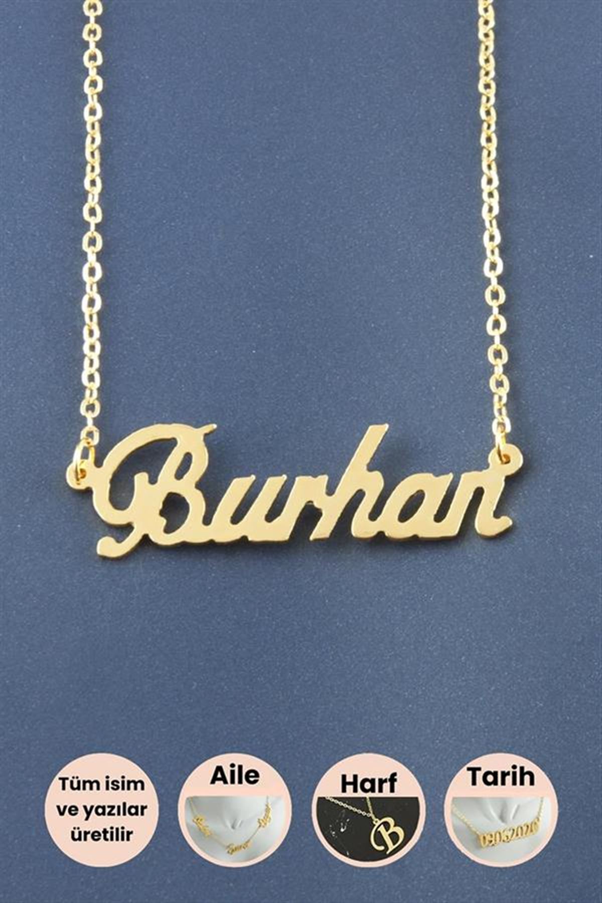 Burhan İsimli Kolye - Sarı