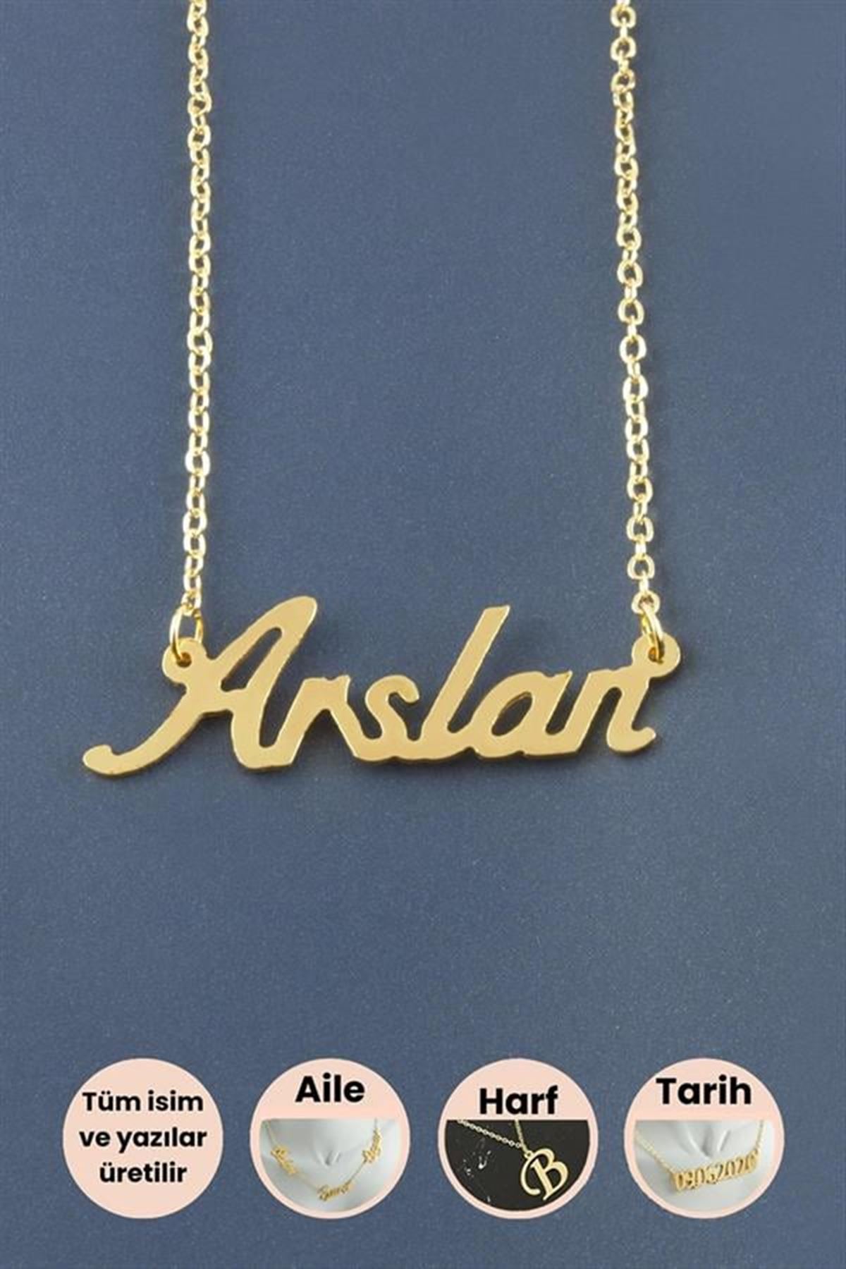 Arslan İsimli Kolye - Sarı