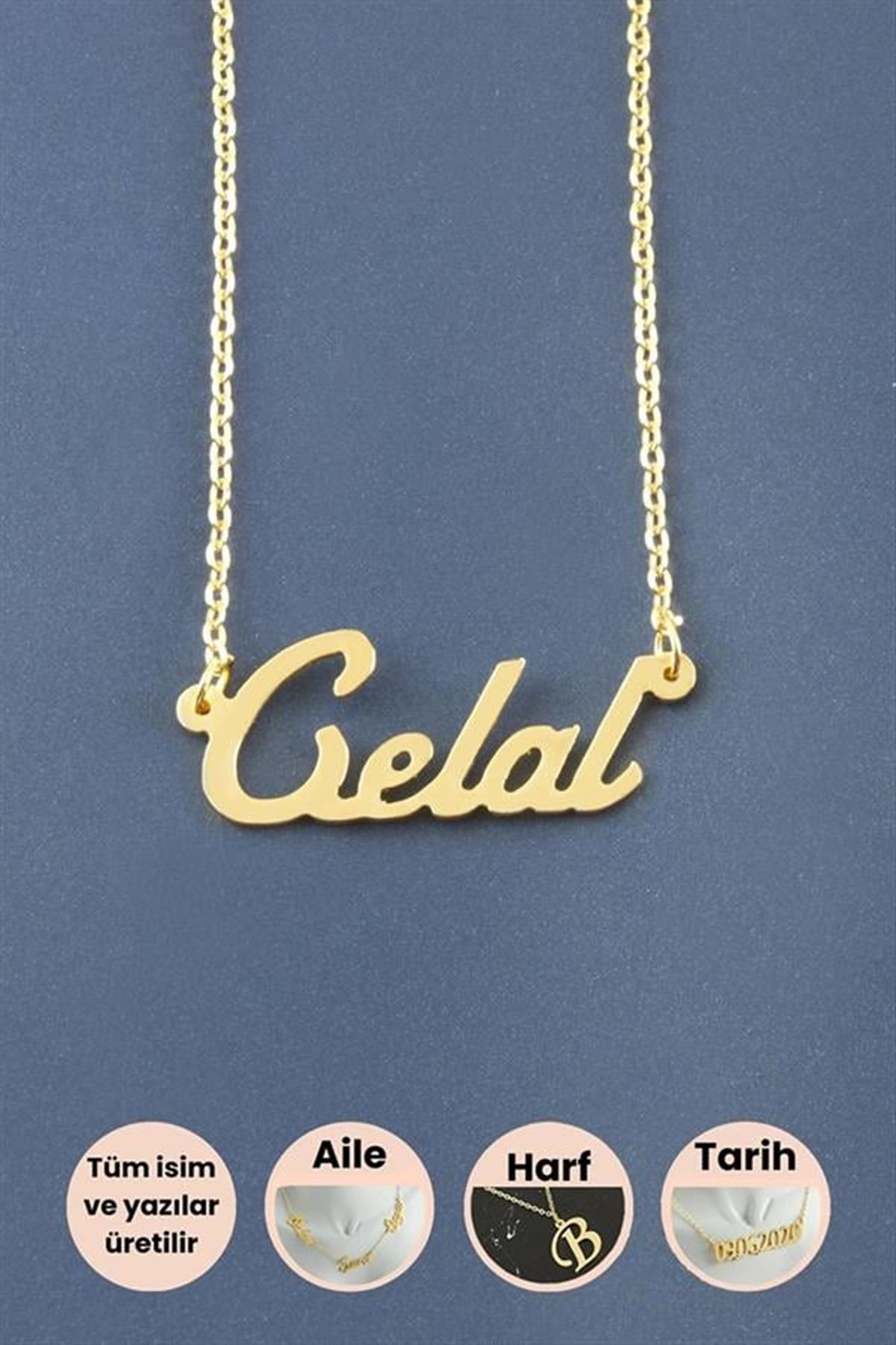 Celal İsimli Kolye - Sarı