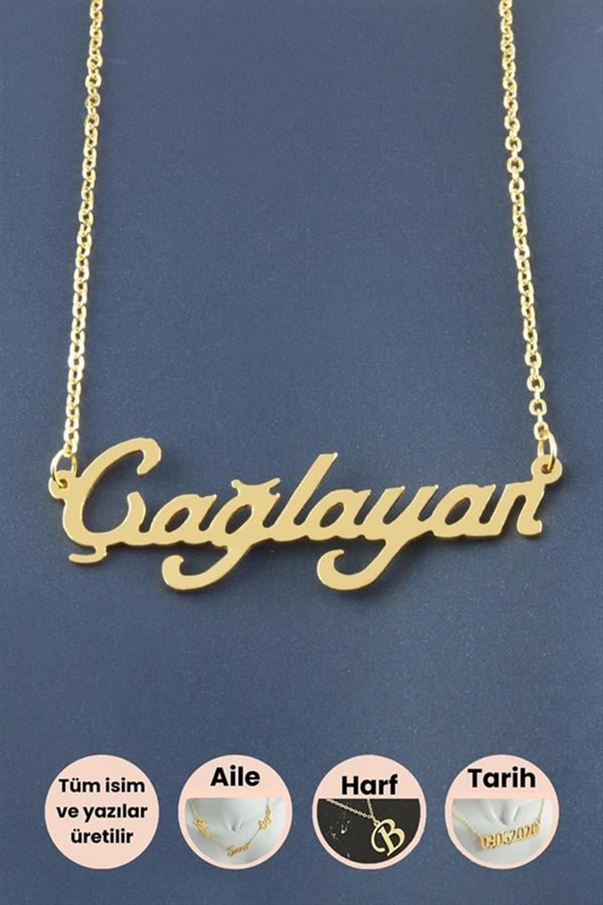Çağlayan İsimli Kolye - Sarı