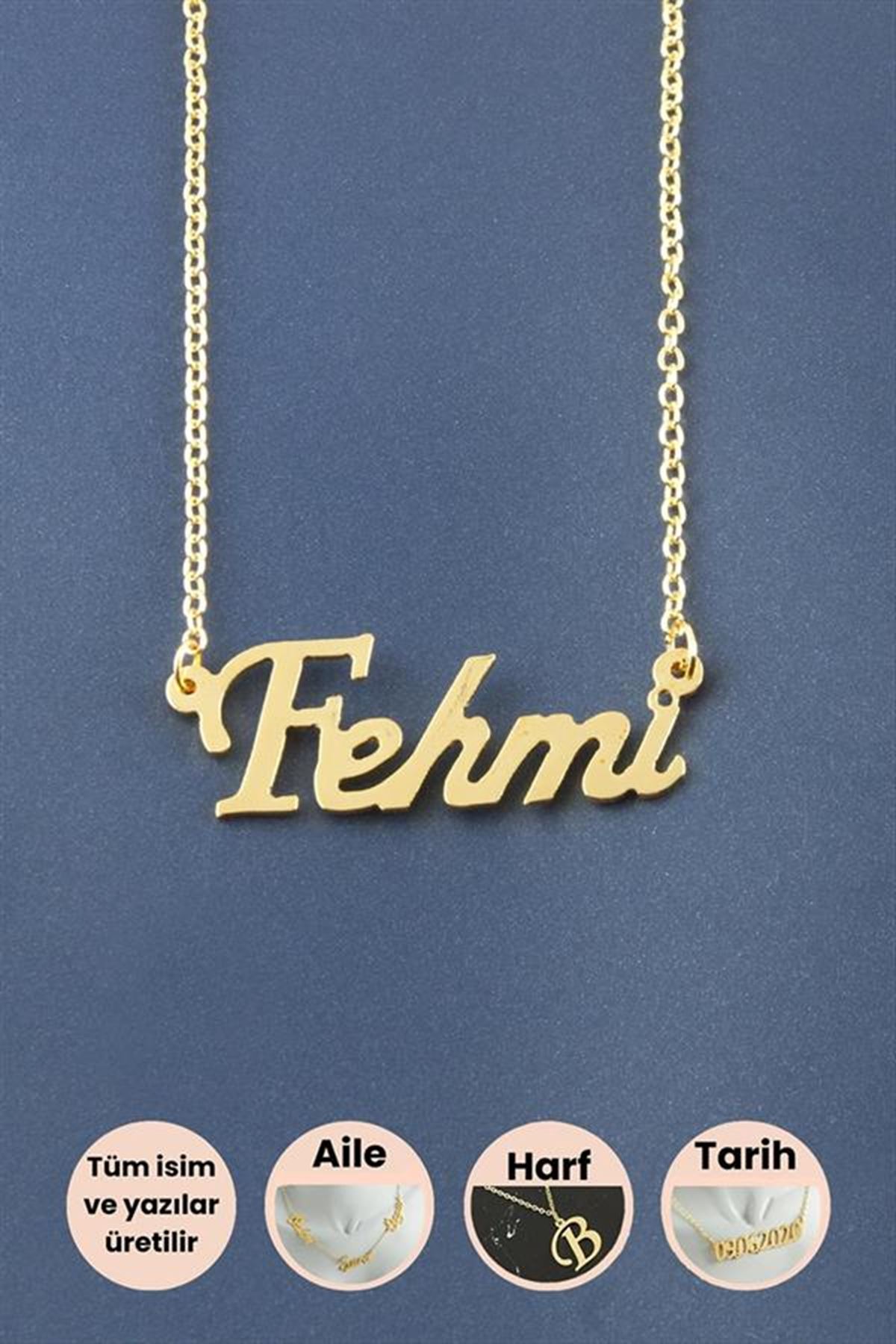 Fehmi İsimli Kolye - Sarı