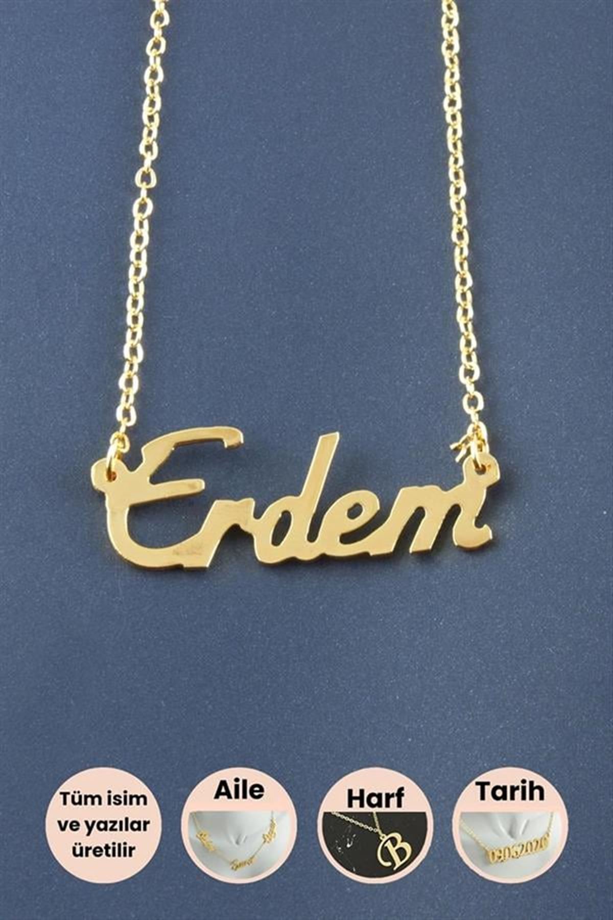 Erdem İsimli Kolye - Sarı