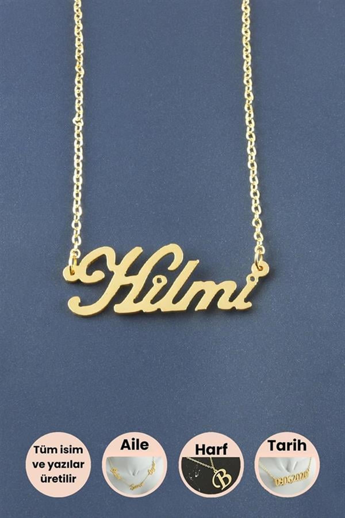 Hilmi İsimli Kolye - Sarı