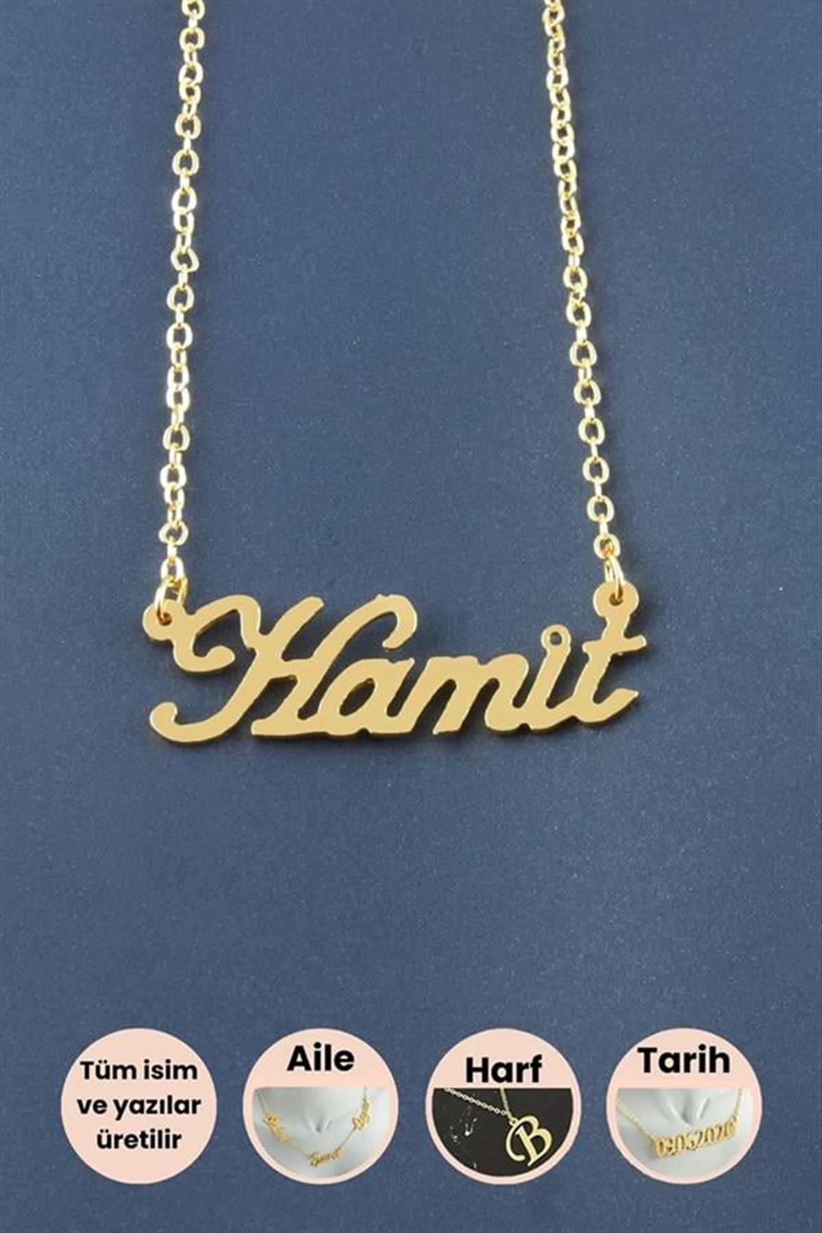 Hamit İsimli Kolye - Sarı