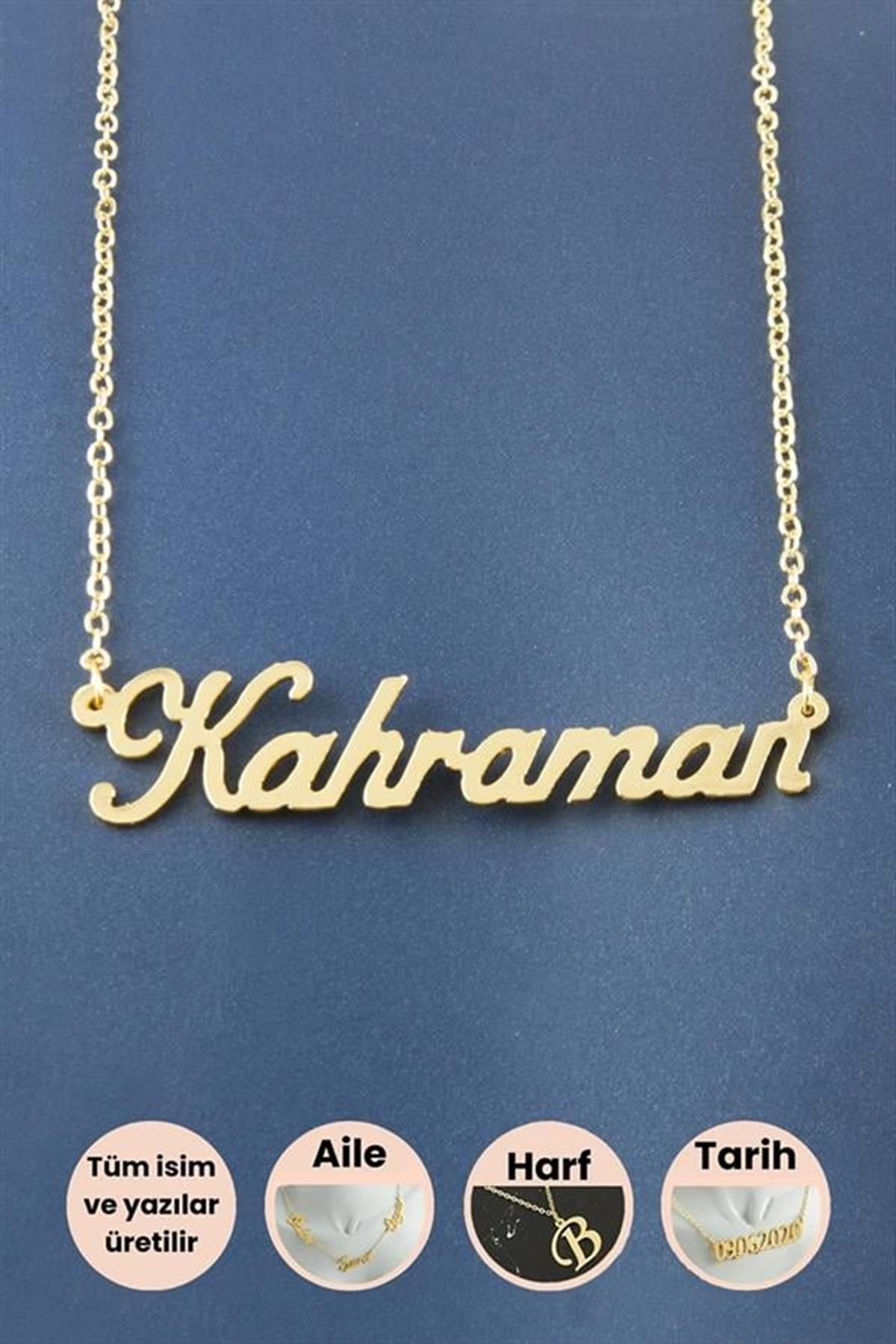 Kahraman İsimli Kolye - Sarı