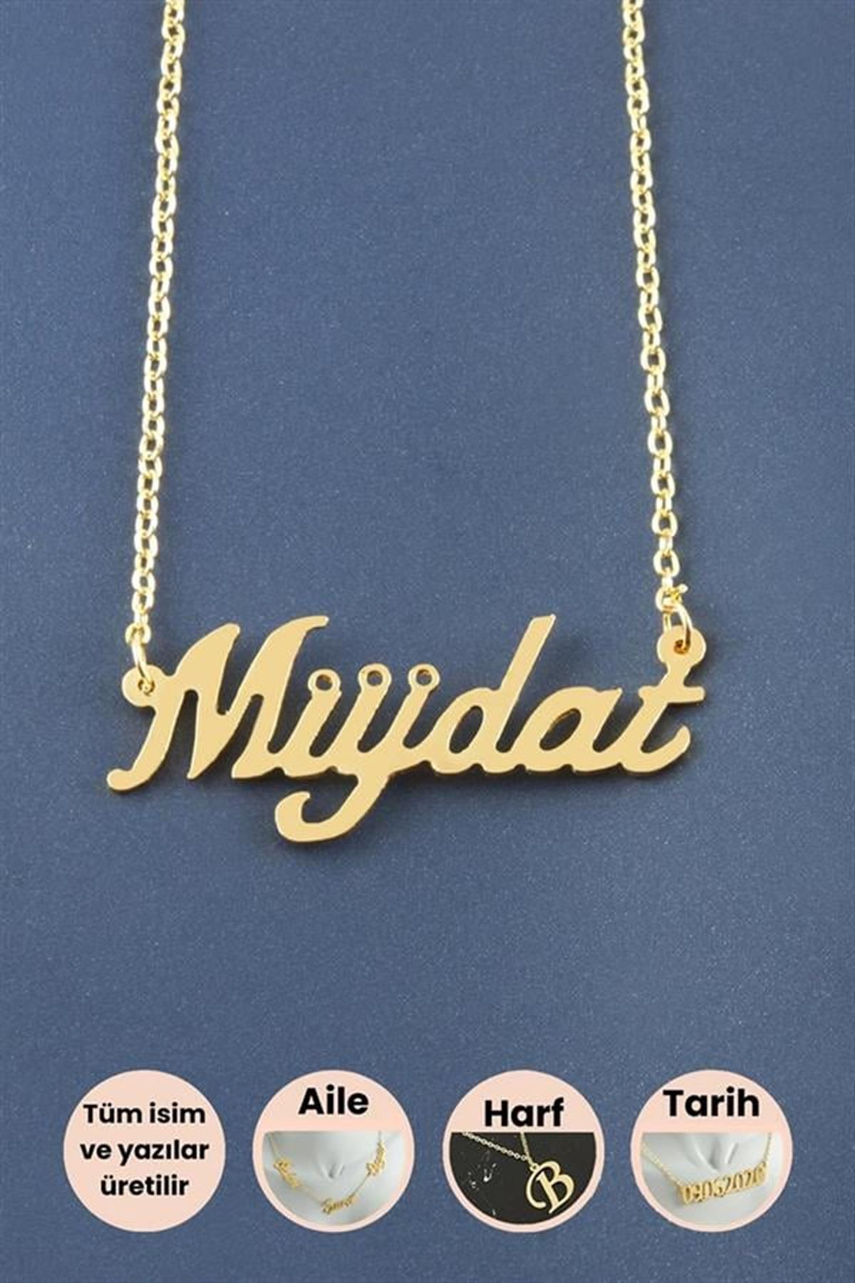 Müjdat İsimli Kolye - Sarı