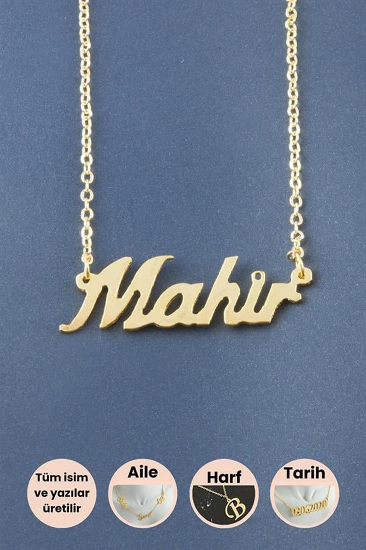 Mahir İsimli Kolye - Sarı