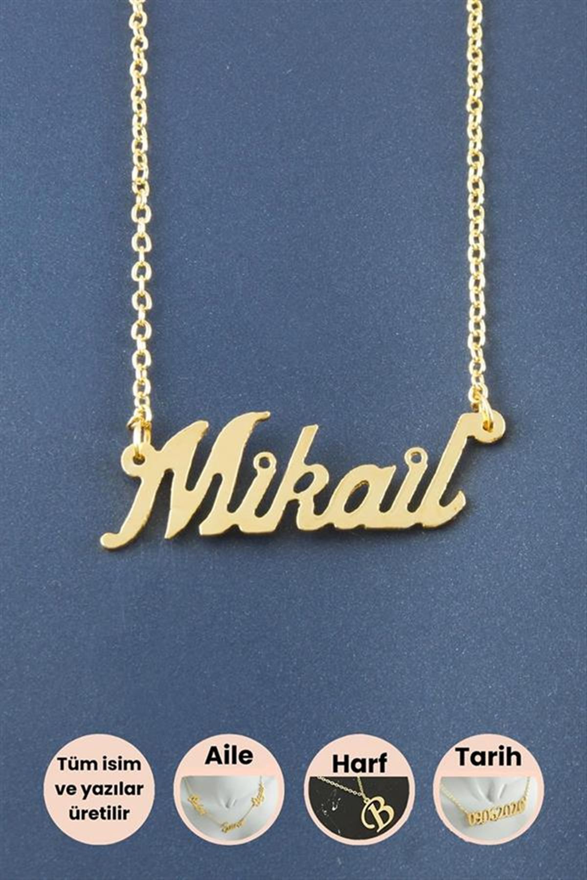 Mikail İsimli Kolye - Sarı