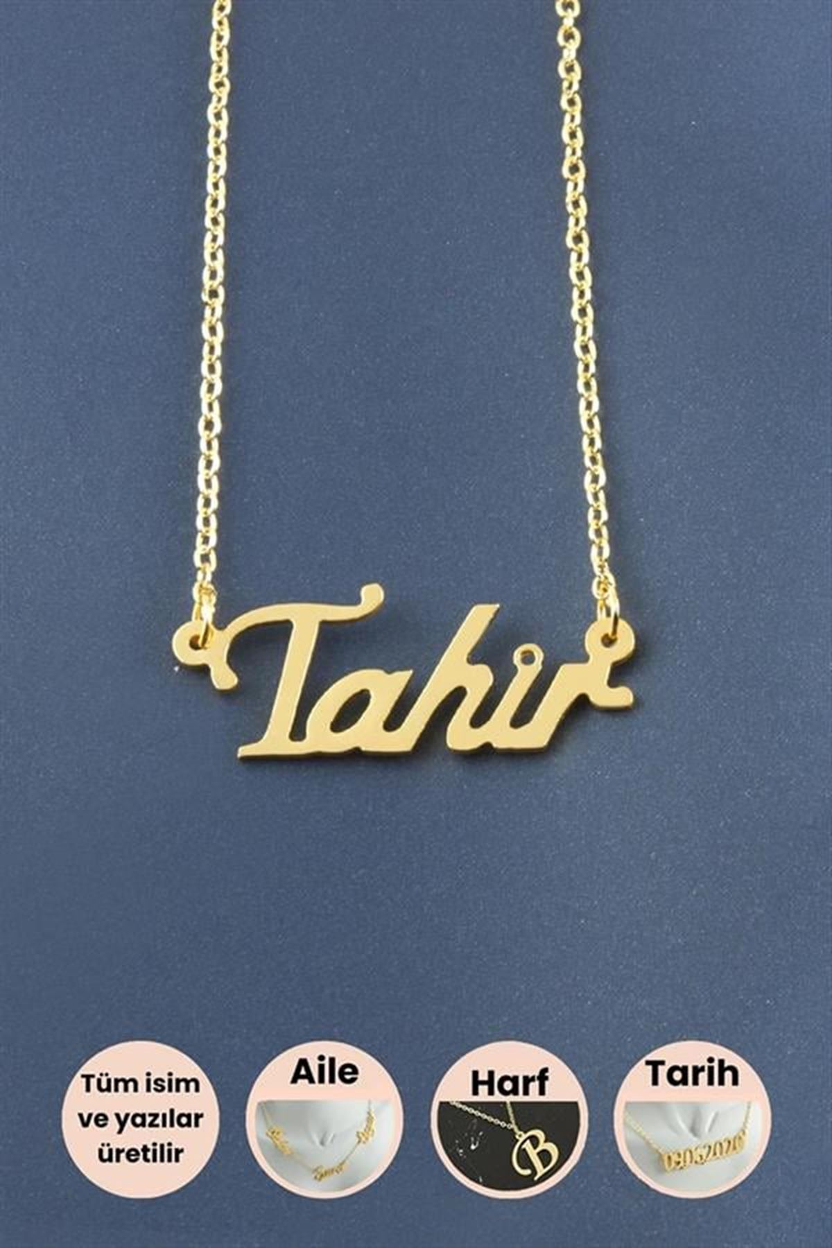 Tahir İsimli Kolye - Sarı