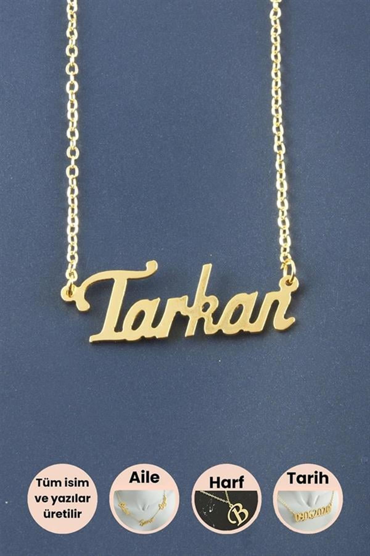 Tarkan İsimli Kolye - Sarı