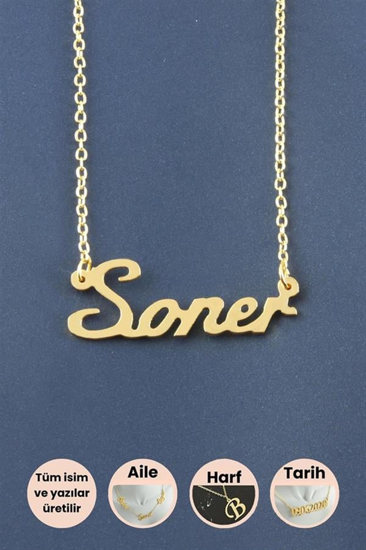 Soner İsimli Kolye - Sarı