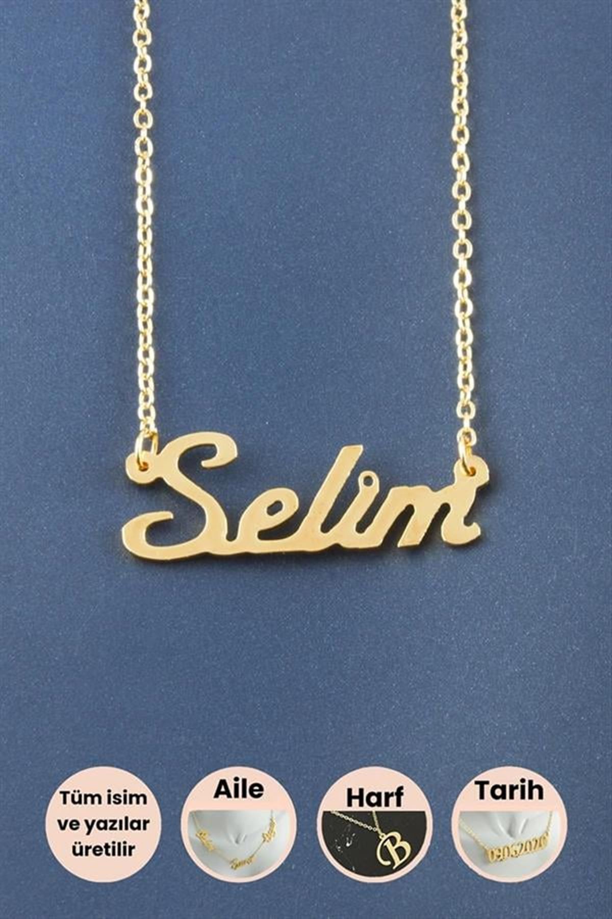 Selim İsimli Kolye - Sarı