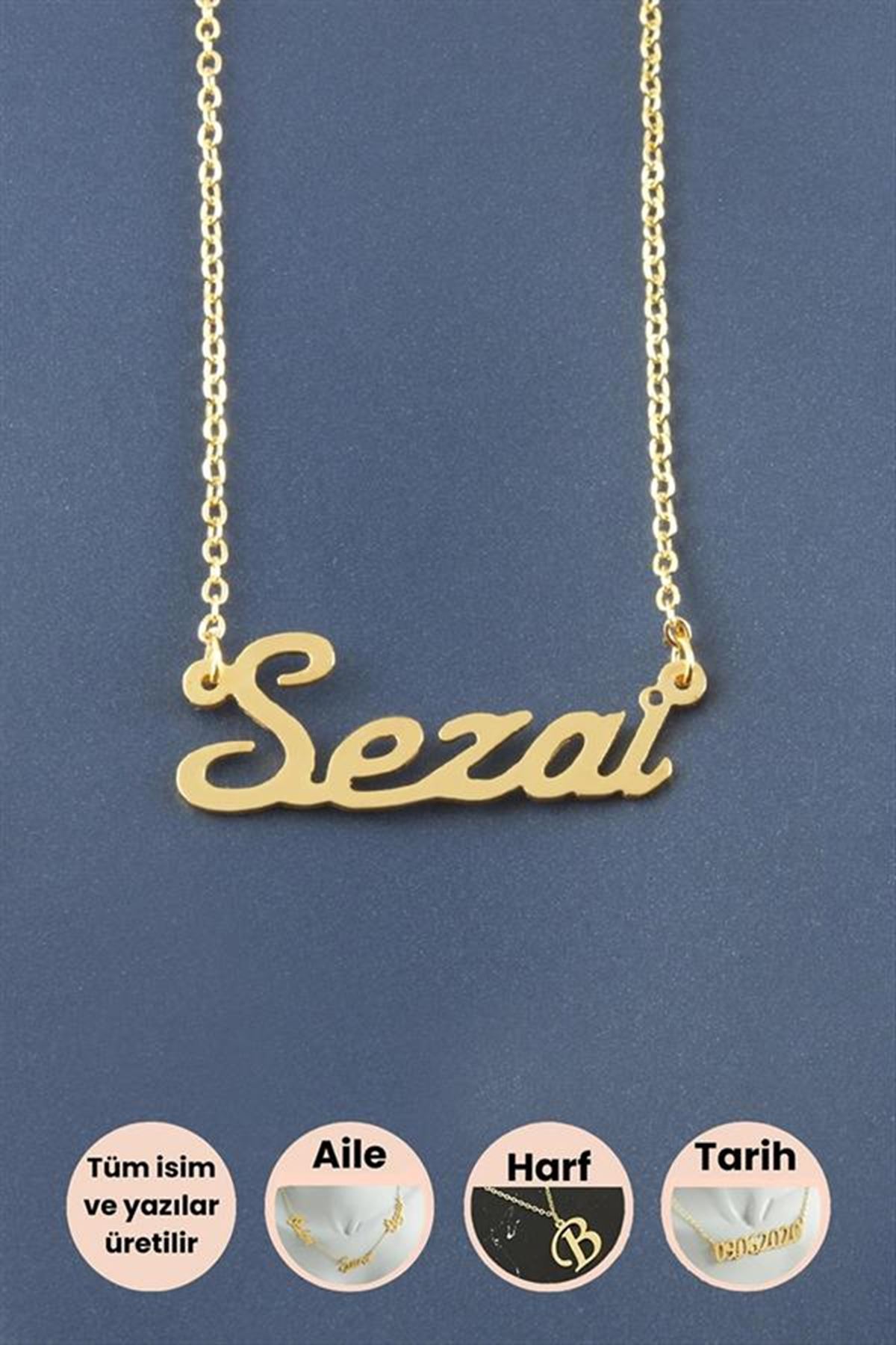 Sezai İsimli Kolye - Sarı