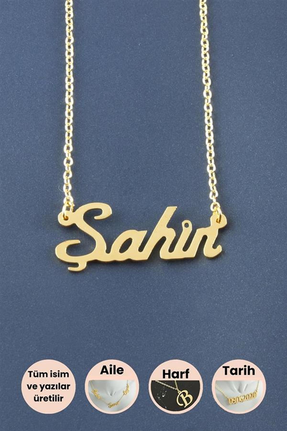 Şahin İsimli Kolye - Sarı